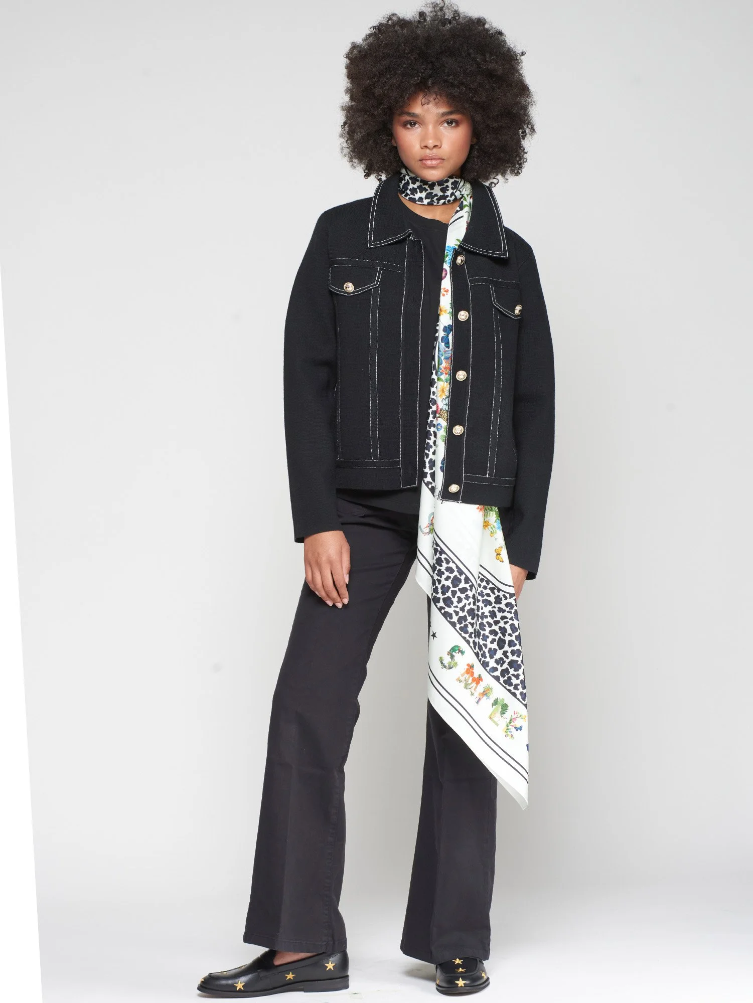 Black Jacket with Top Stitching