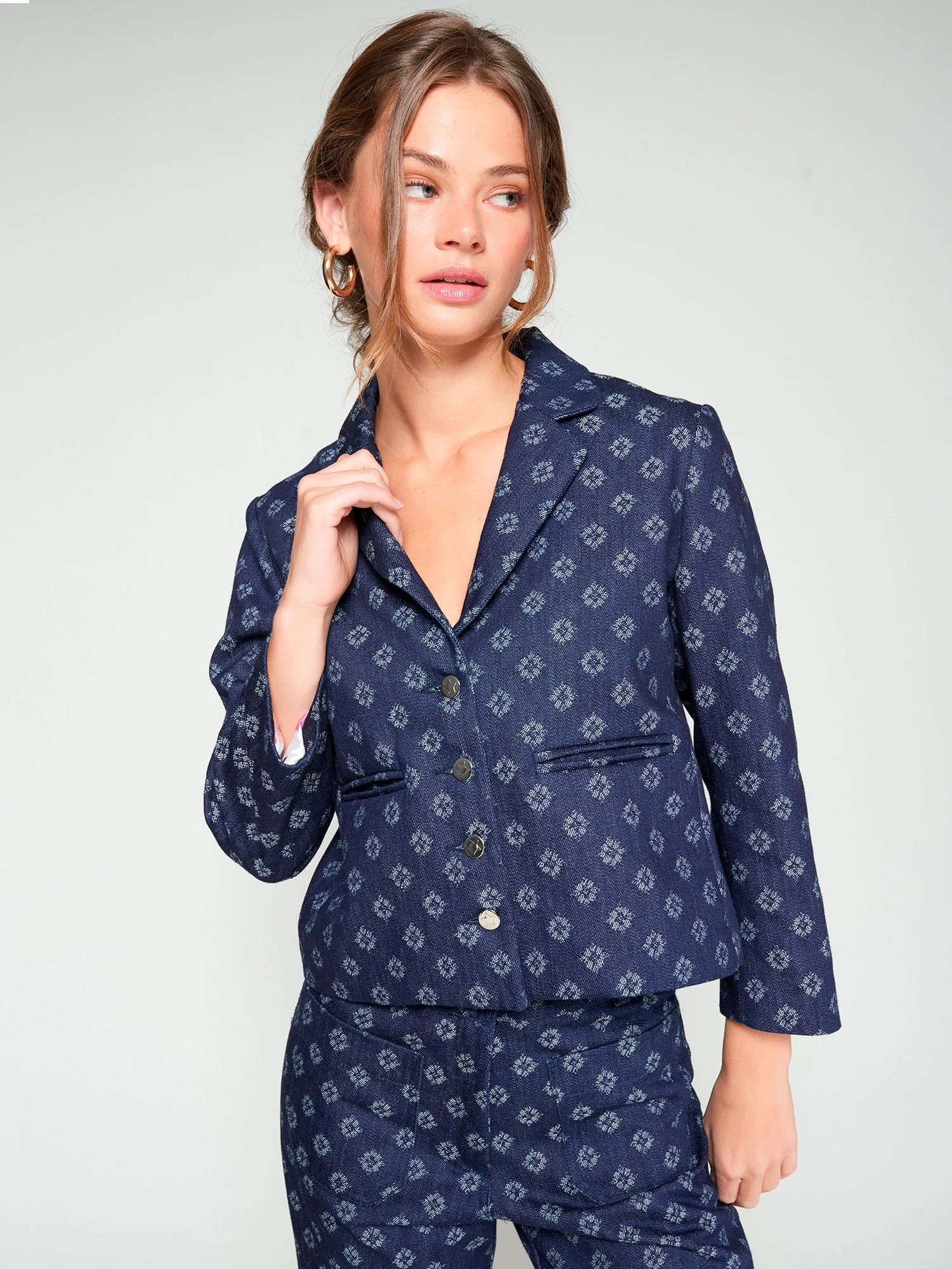 Printed Denim Chemma Jacket