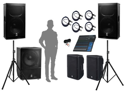 Live Sound Large P.A. with Monitors, Sub 16 Channels Wop Shop