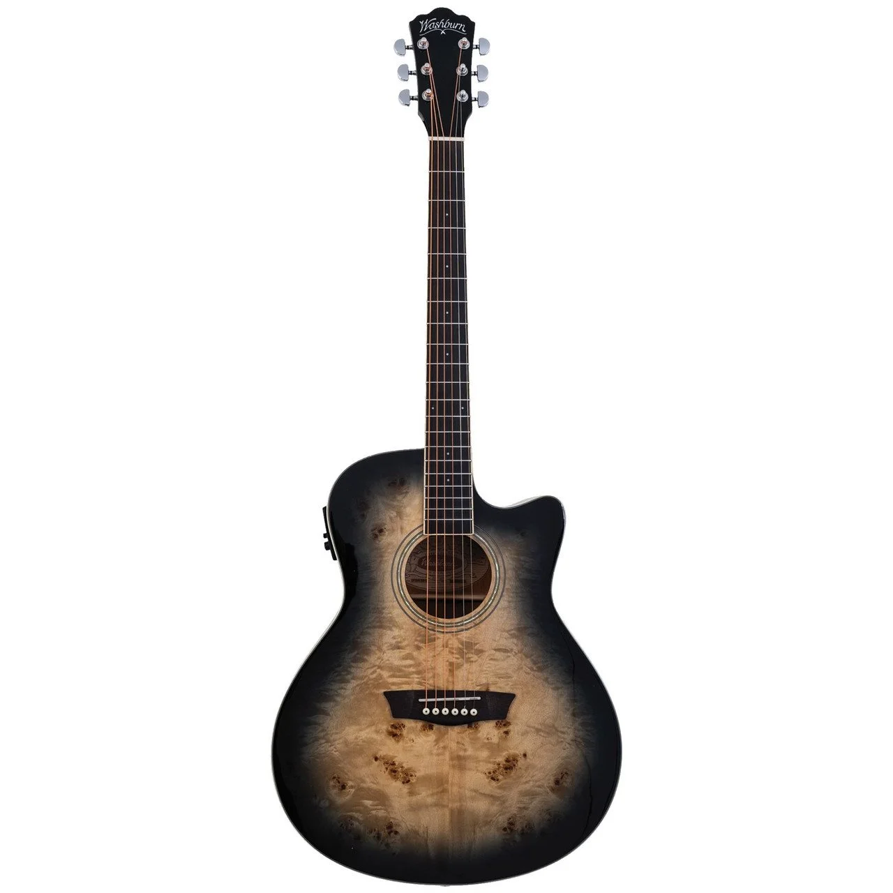 Washburn DFBACEB Deep Forest Burl Grand Auditorium Acoustic/Electric Guitar
