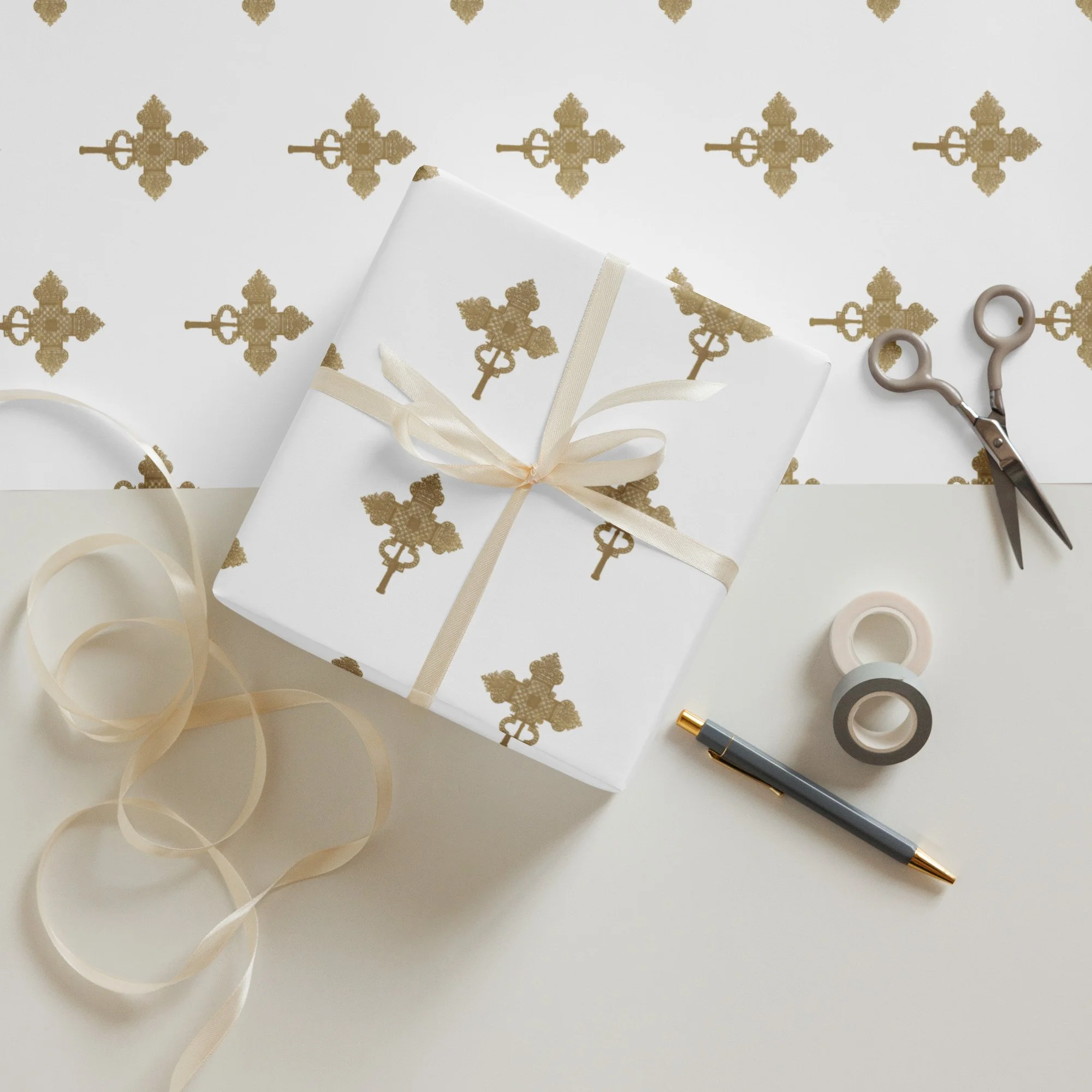 Ethiopian Cross wrapping paper — tracy murrell