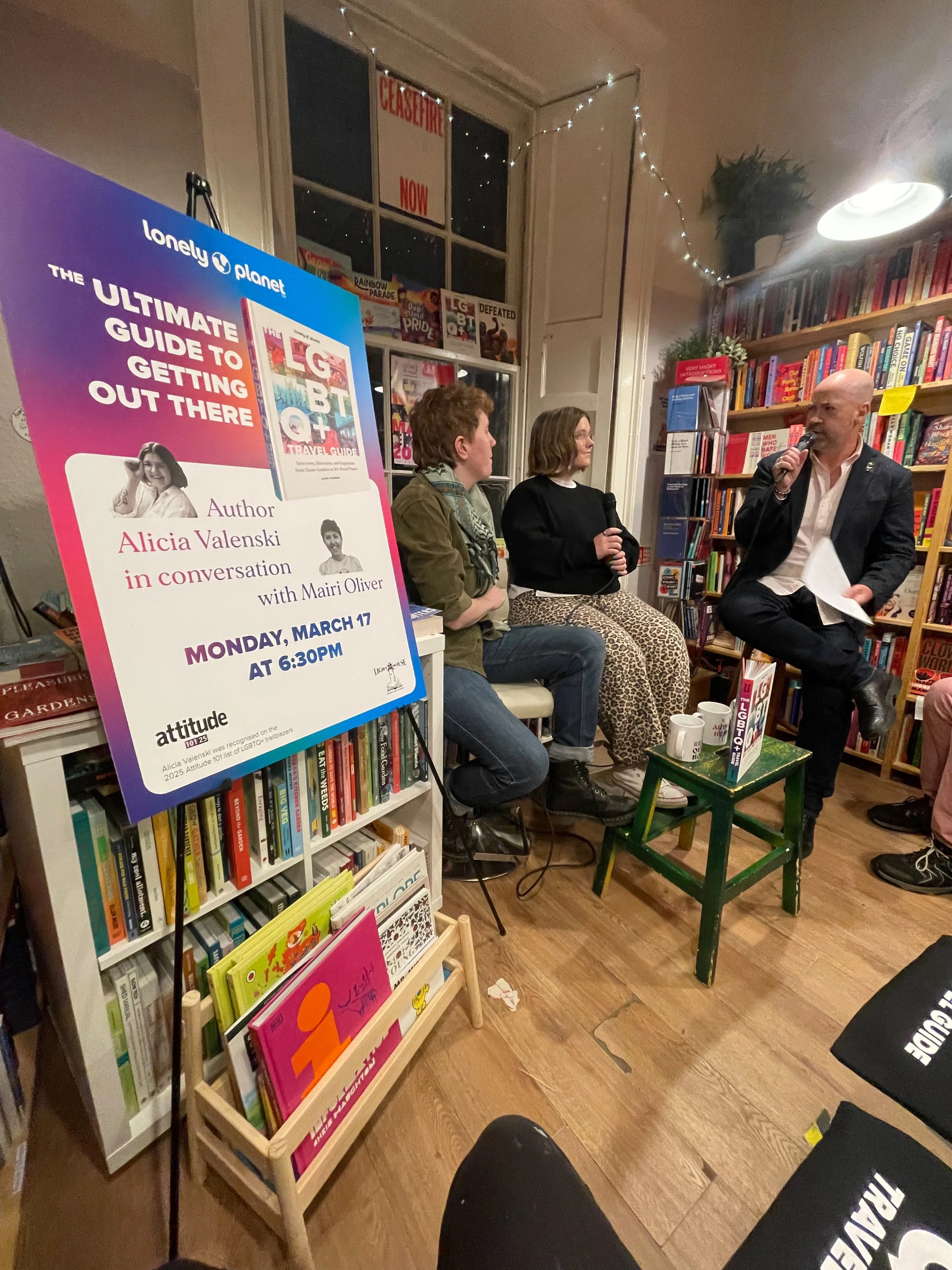 Alicia Valenski The LGBTQ+ Travel Guide book launch Lighthouse Books