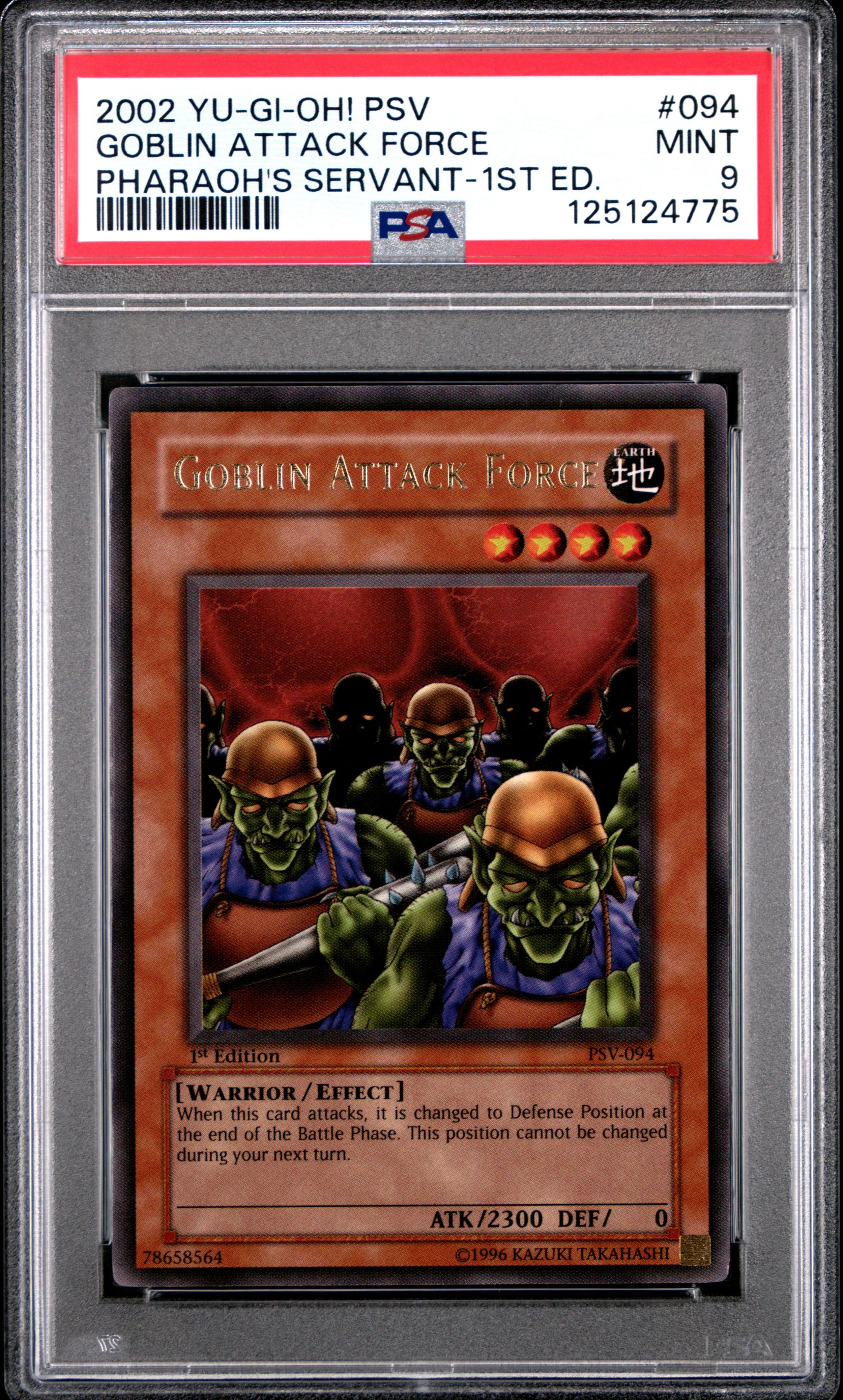 2002 YU-GI-OH! PSV-PHARAOH'S SERVANT 094 GOBLIN ATTACK FORCE 1ST EDITION MINT 9