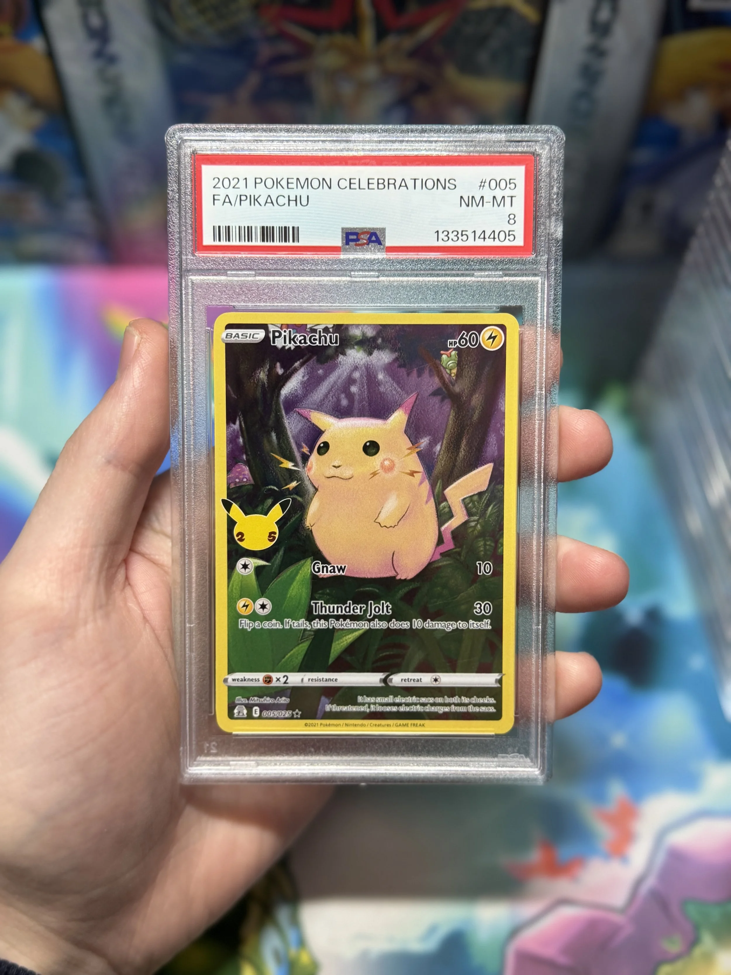 2021 POKEMON CELEBRATIONS 005 FULL ART/PIKACHU NEAR MINT-MINT 8