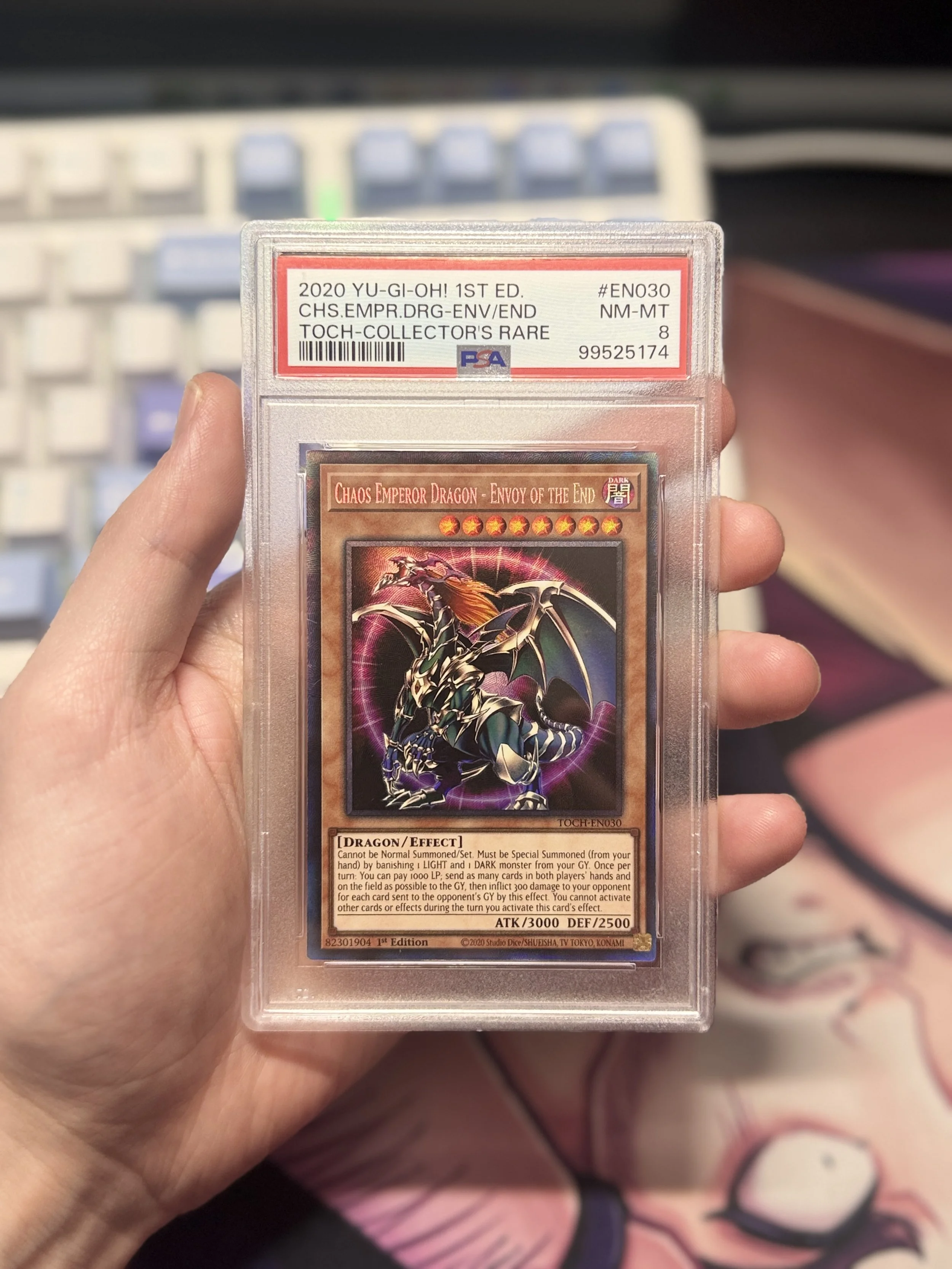 Chaos Emperor Dragon-Envoy of the End TOCH-EN030 1st Edition PSA 8