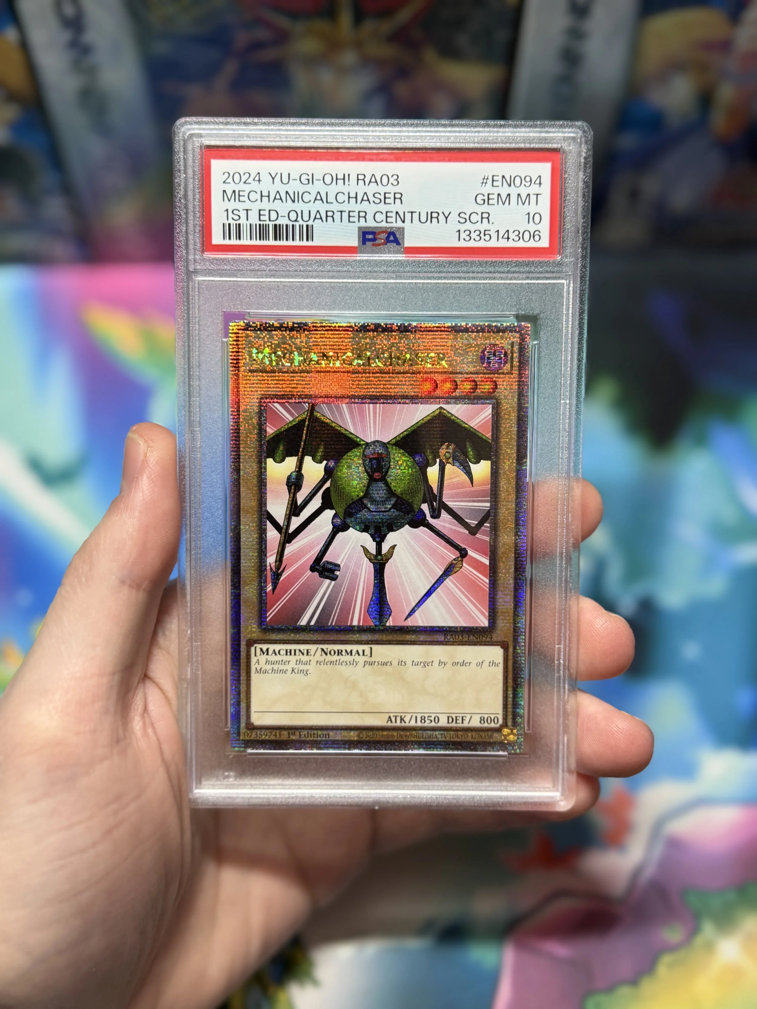 2024 YU-GI-OH! RA03-QUARTER CENTURY BONANZA EN094 MECHANICALCHASER 1ST EDITION-QUARTER CENTURY SECRET RARE GEM MINT 10 POP 25