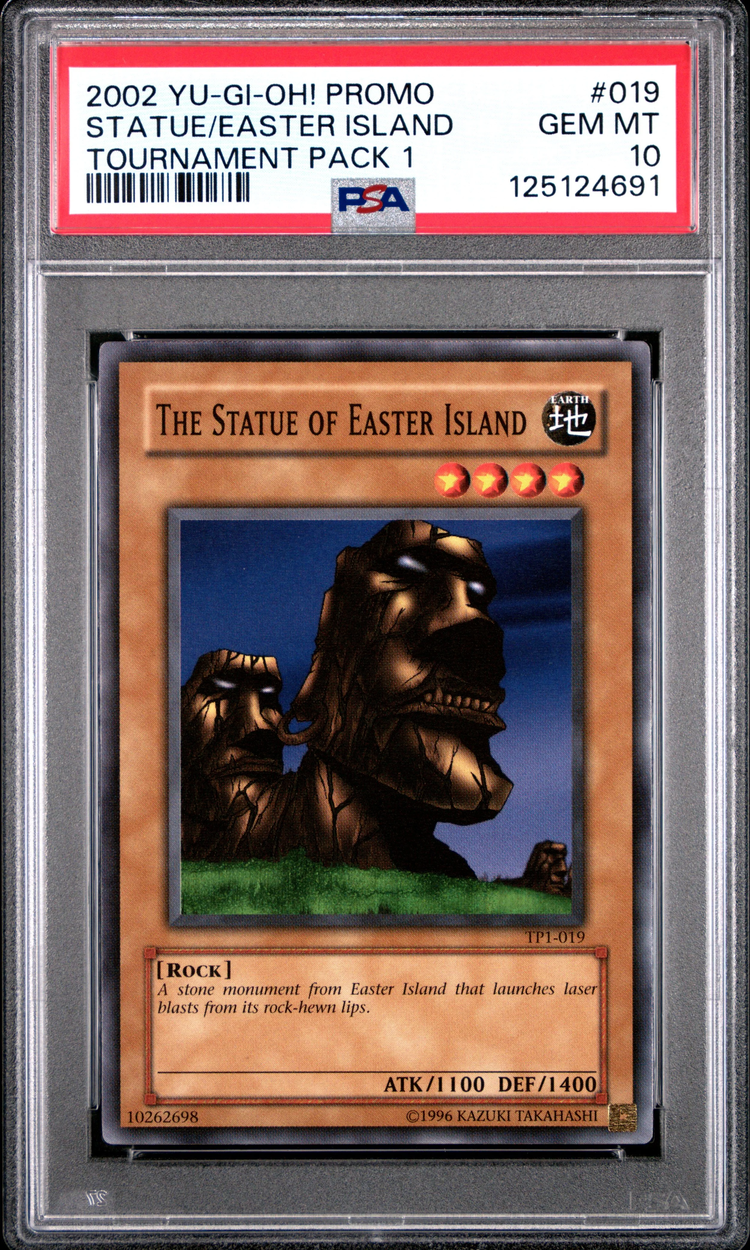2002 YU-GI-OH! PROMO TP1-TOURNAMENT PACK 1 019 THE STATUE OF EASTER ISLAND GEM MINT 10 POP  23