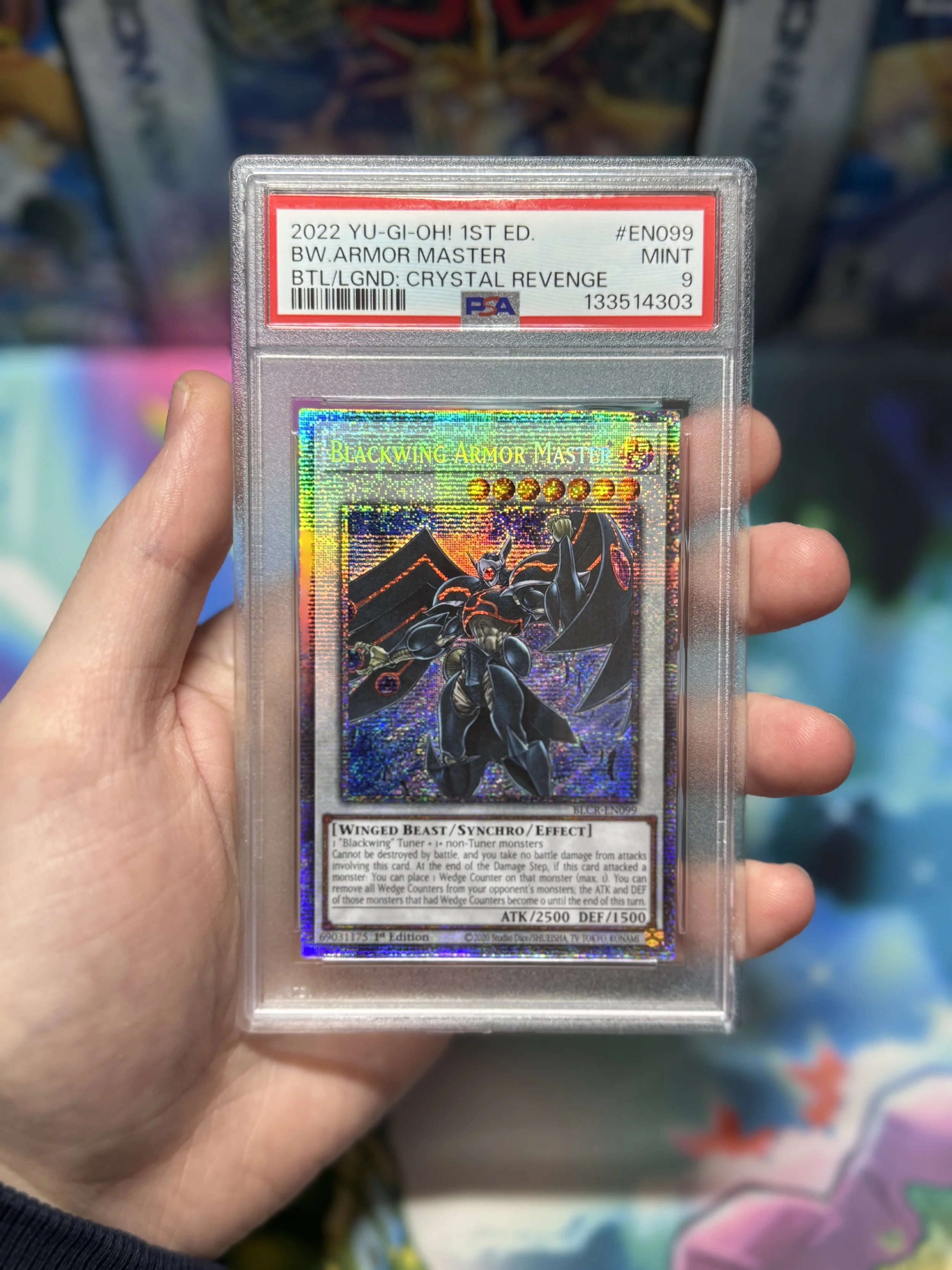 2022 YU-GI-OH! BATTLES OF LEGEND: CRYSTAL REVENGE EN099 BLACKWING ARMOR MASTER 1ST EDITION MINT 9