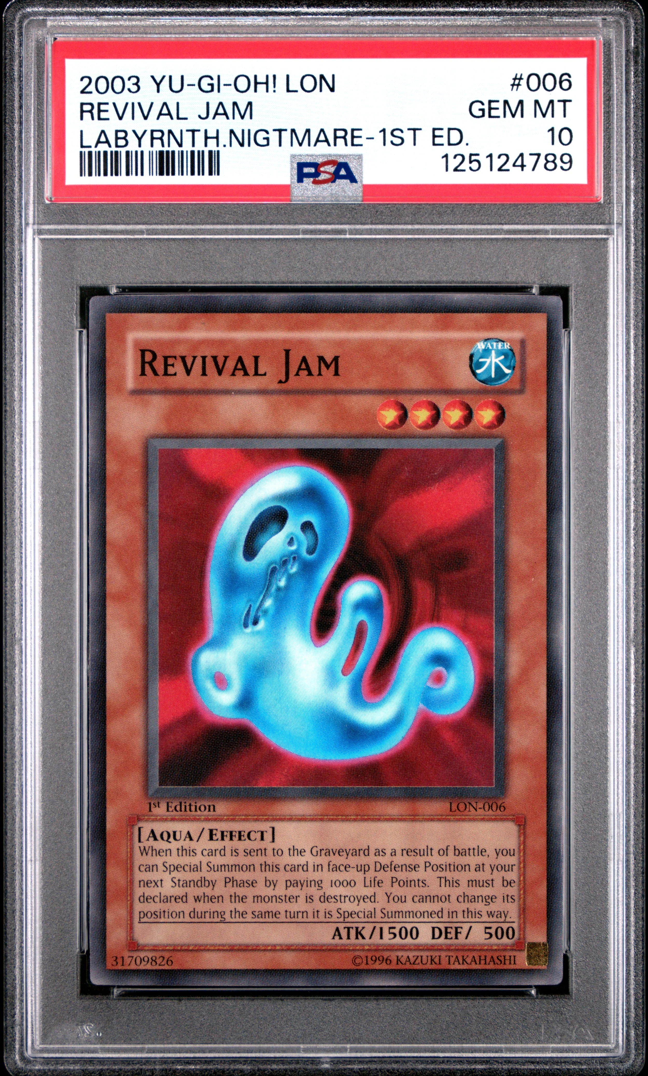 2003 YU-GI-OH! LON-LABYRINTH OF NIGHTMARE 006 REVIVAL JAM 1ST EDITION GEM MINT 10 POP  43