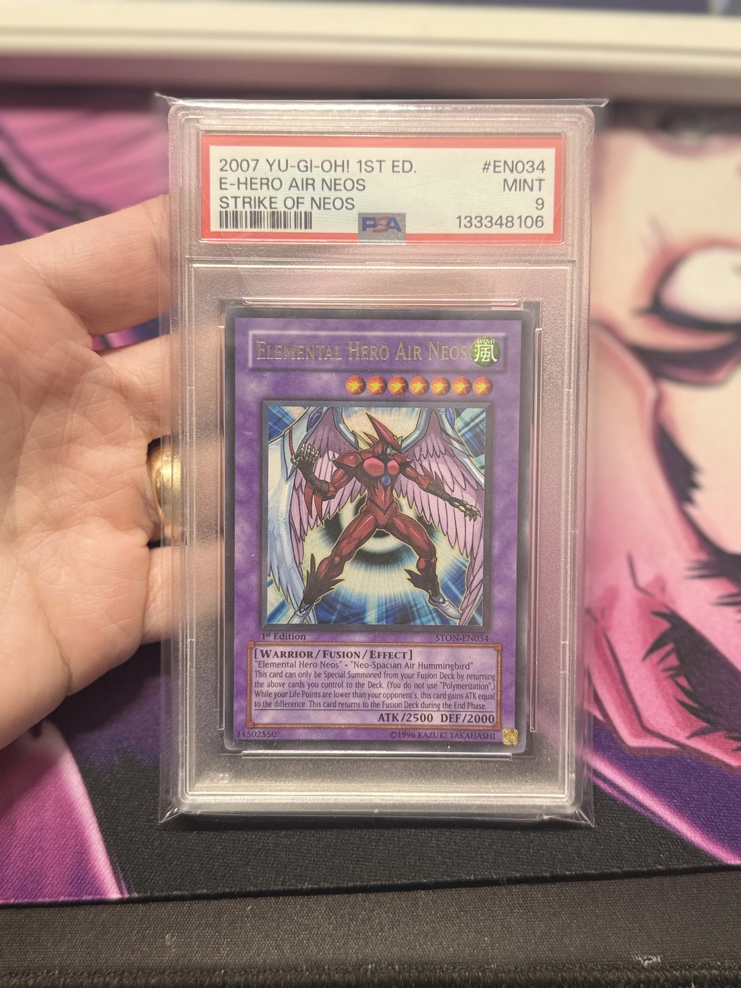 E-Hero Air Neos Strike of Neos  1st Ed. PSA 9