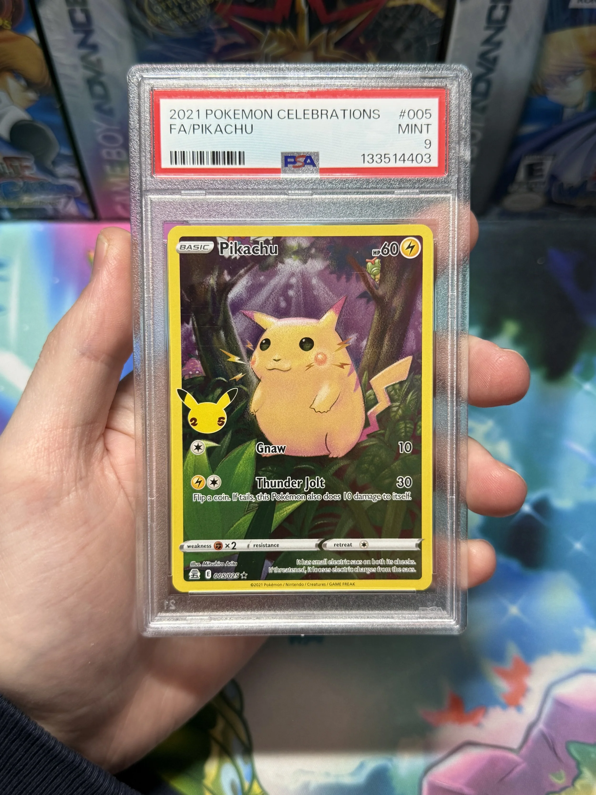 2021 POKEMON CELEBRATIONS 005 FULL ART/PIKACHU MINT 9