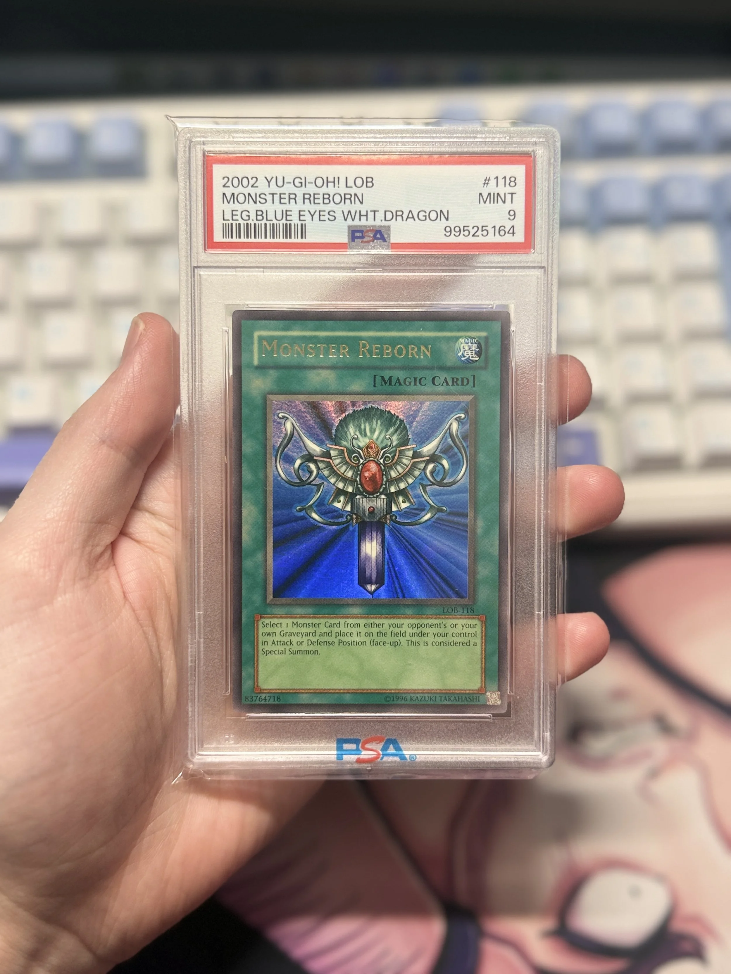 Monster Reborn Original Print LOB-118 Unlimited PSA 9
