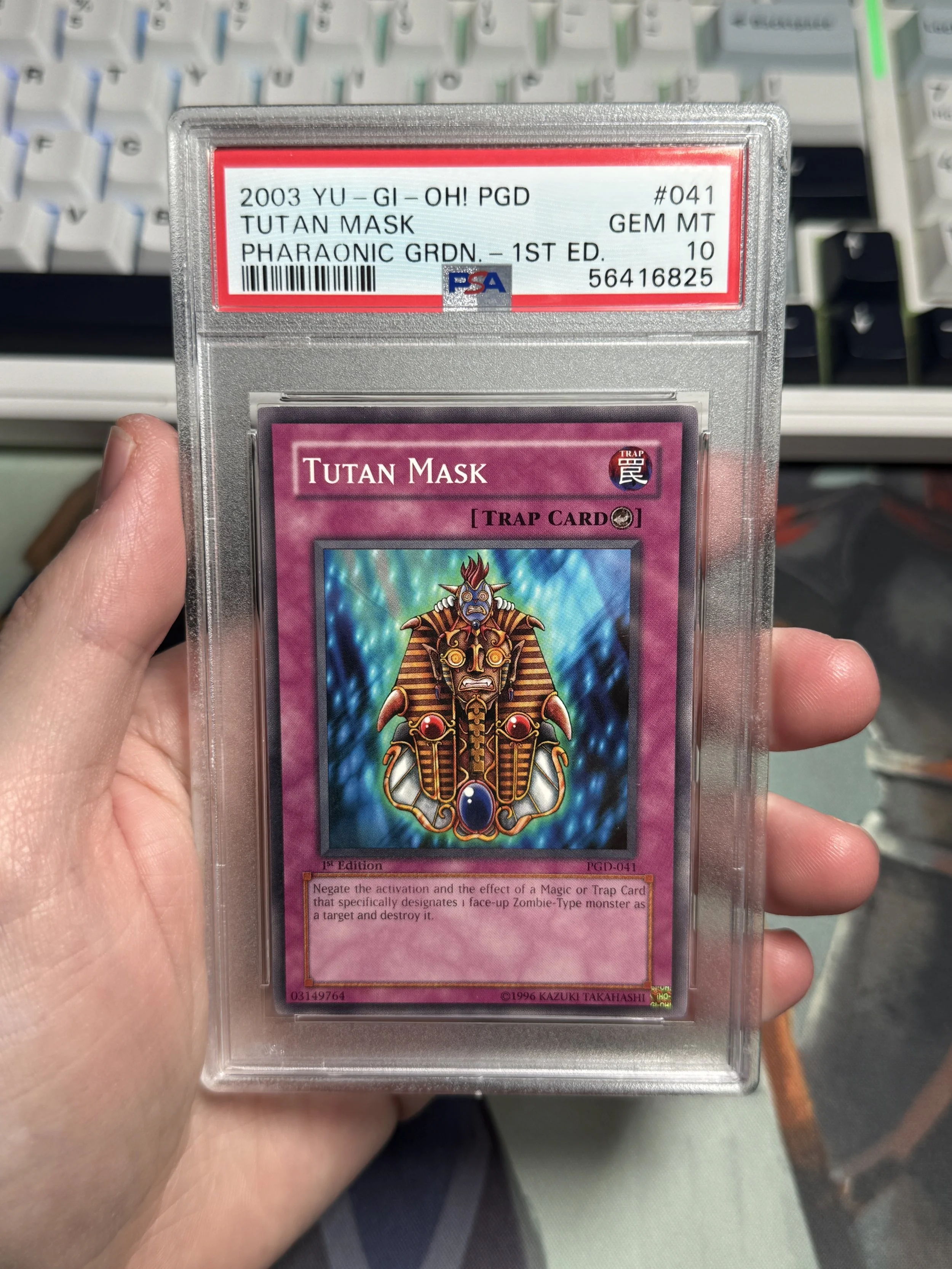 2003 YU-GI-OH! PGD-PHARAONIC GUARDIAN 041 TUTAN MASK 1ST EDITION GEM MINT 10