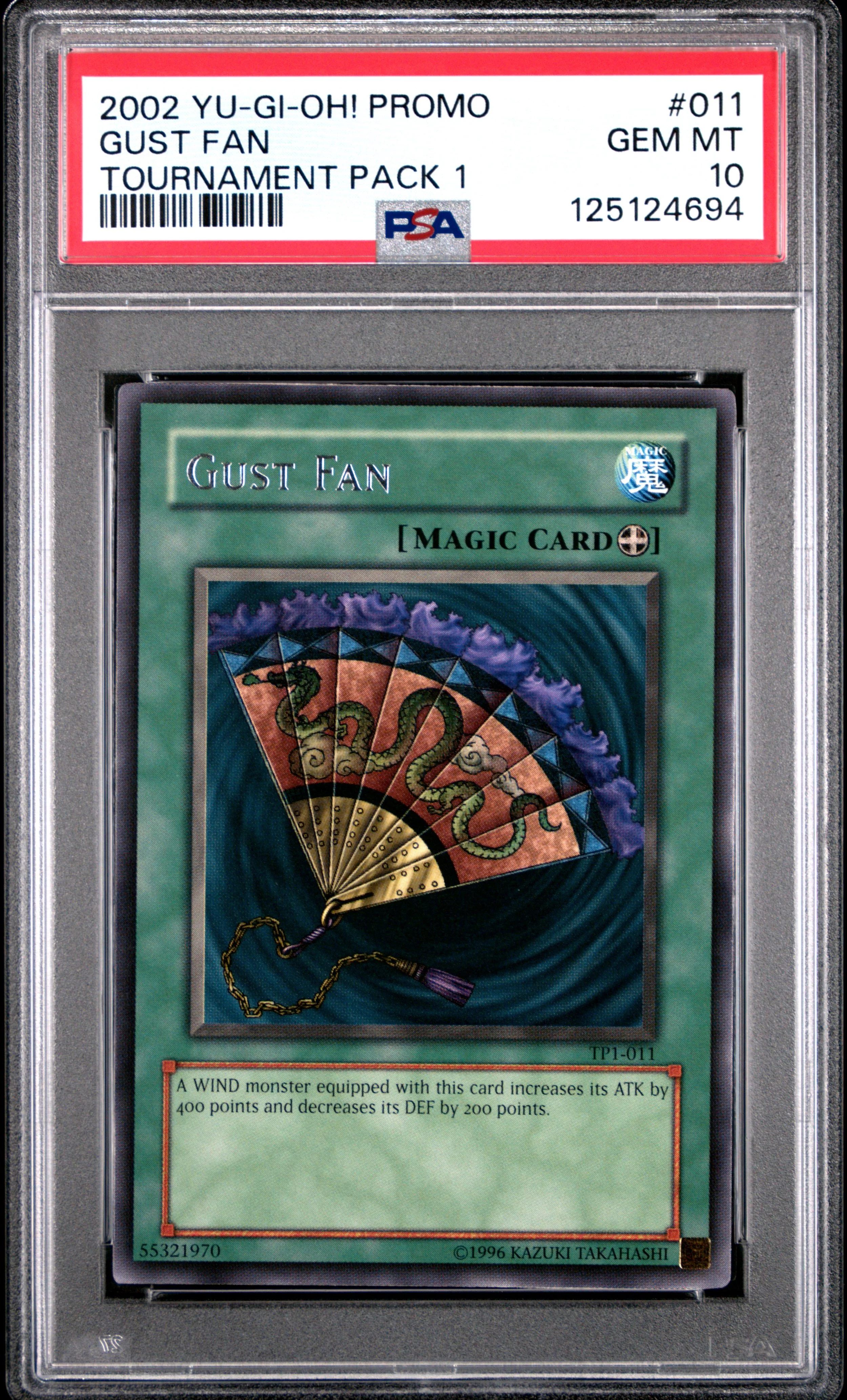 2002 YU-GI-OH! PROMO TP1-TOURNAMENT PACK 1 011 GUST FAN GEM MINT 10 POP  25