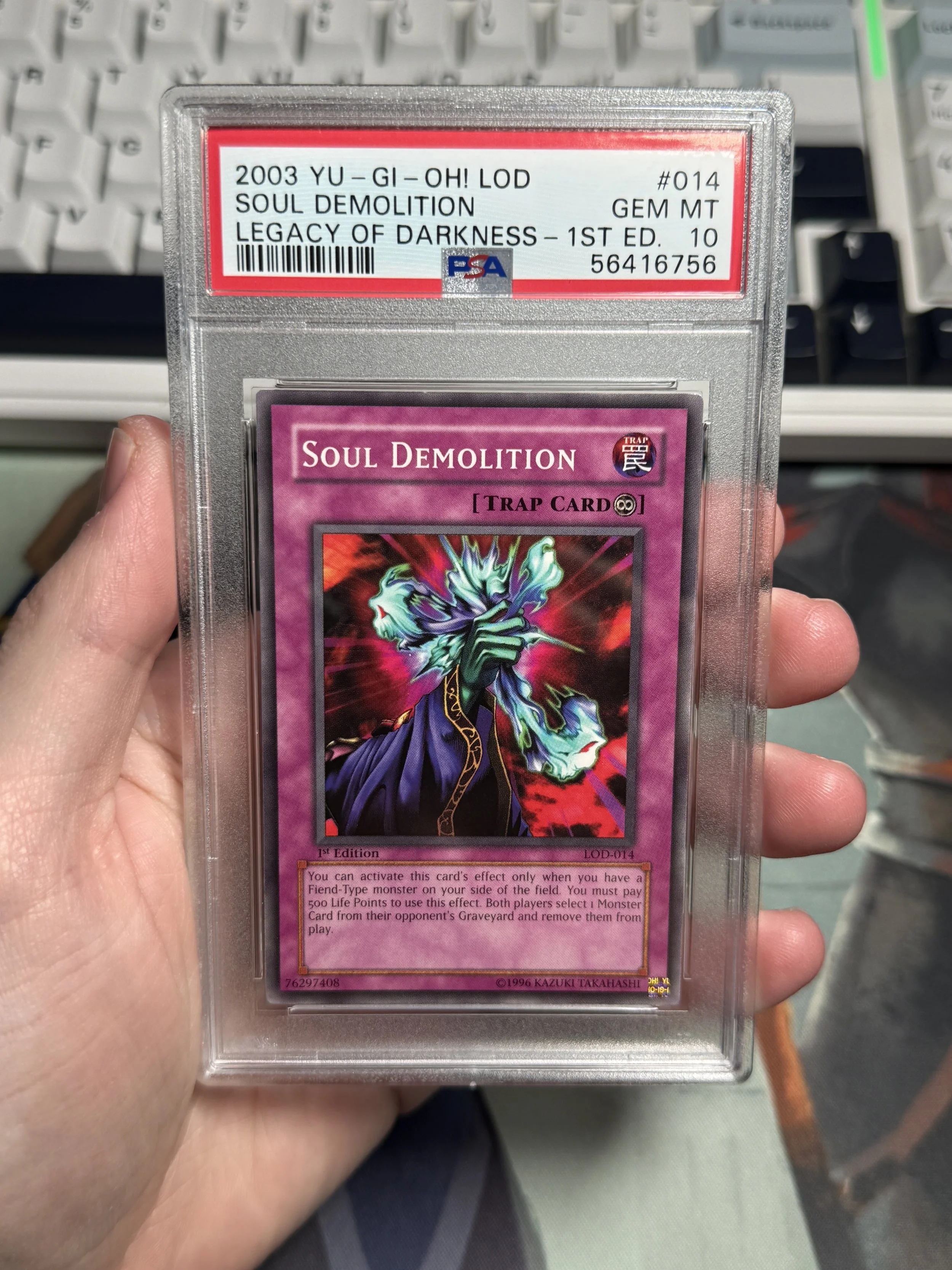 2003 YU-GI-OH! LOD-LEGACY OF DARKNESS 014 SOUL DEMOLITION 1ST EDITION GEM MINT 10