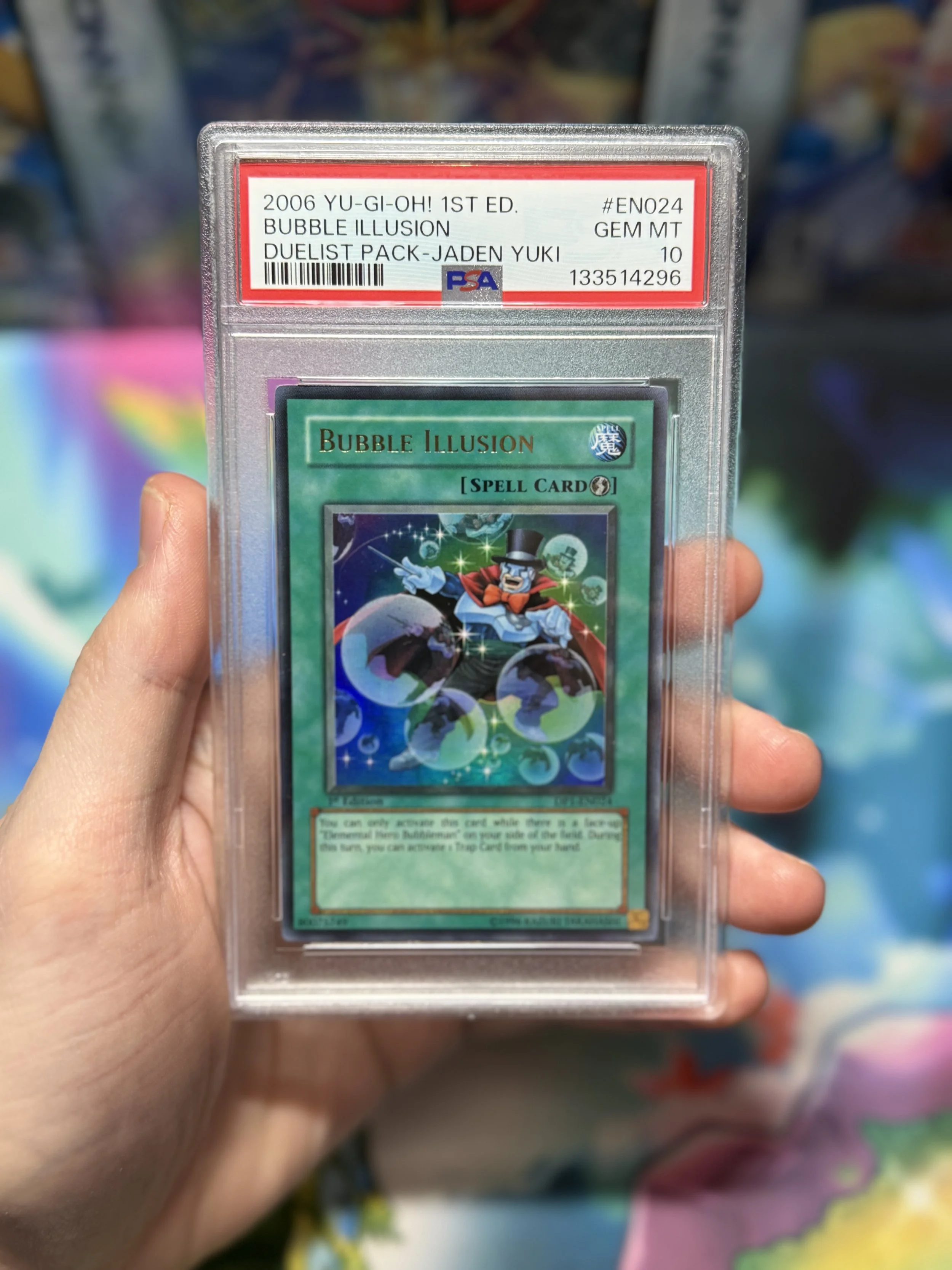 2006 DP1 YU-GI-OH! GX JADEN YUKI DUELIST PACK EN024 BUBBLE ILLUSION 1ST EDITION GEM MINT 10 POP 6