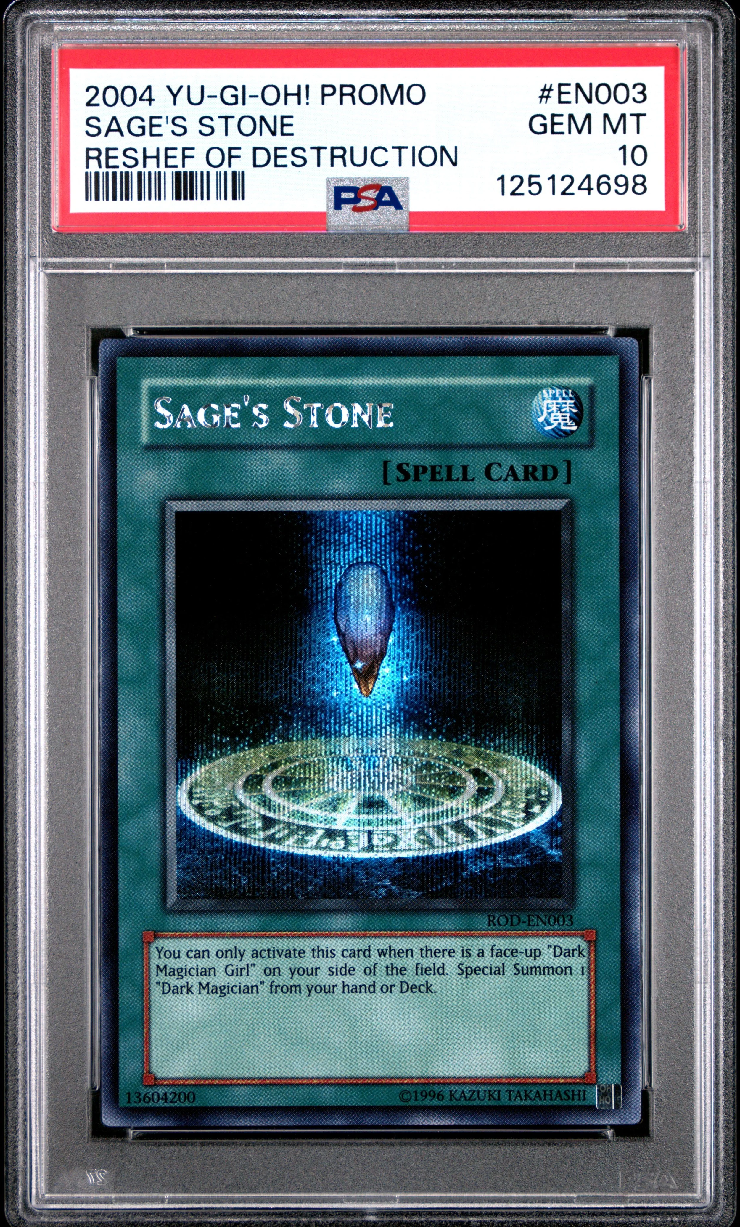 2004 YU-GI-OH! PROMO RESHEF OF DESTRUCTION EN003 SAGE'S STONE GEM MINT 10 POP  29