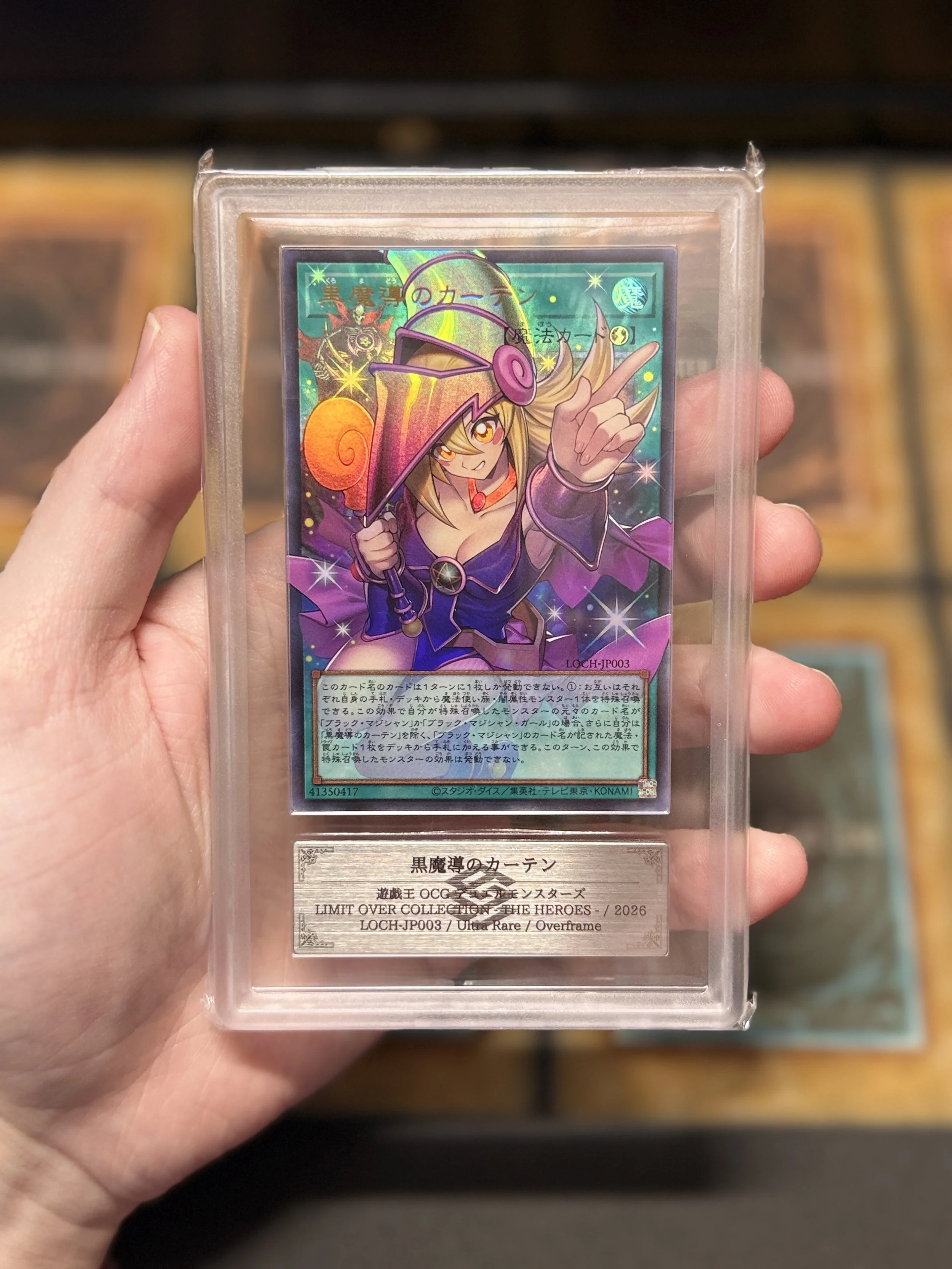 DARK MAGICIAN GIRL OVER FRAME ULTRA RARE LOCH-JP003 LIMIT OVER COLLECTION - THE HEROES ARS 10