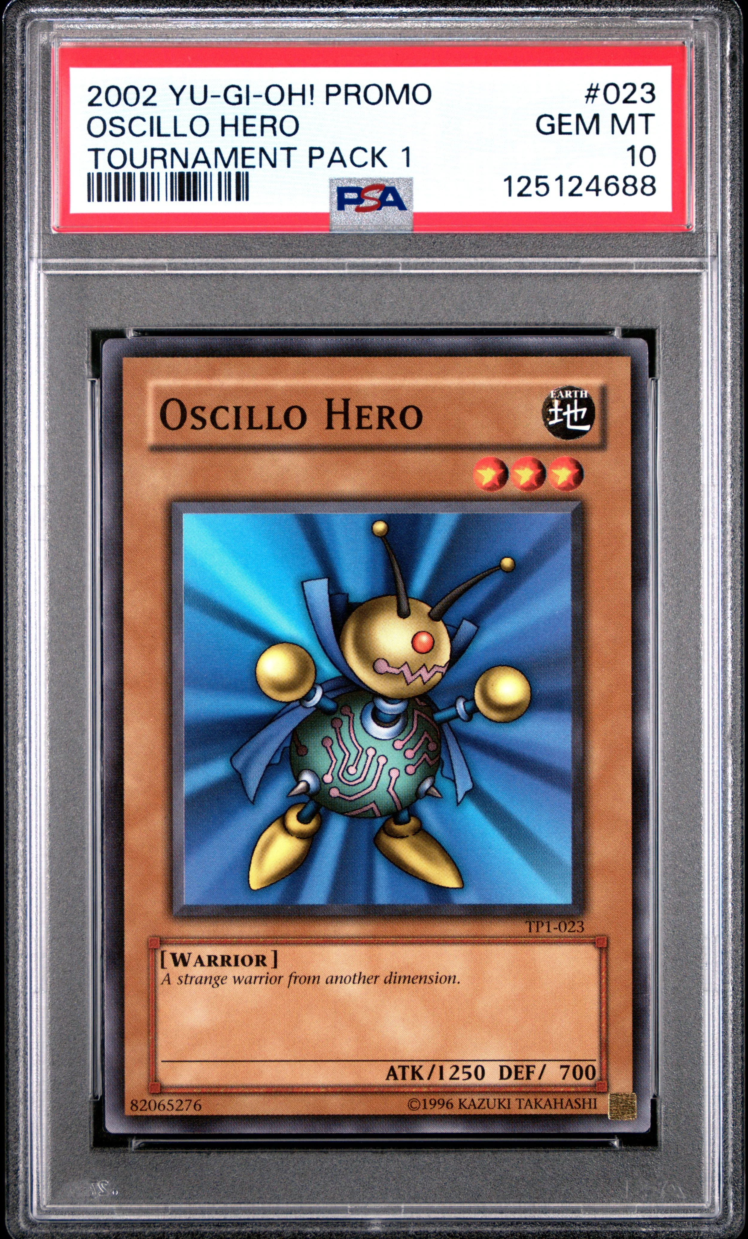 2002 YU-GI-OH! PROMO TP1-TOURNAMENT PACK 1 023 OSCILLO HERO GEM MINT 10 POP  23