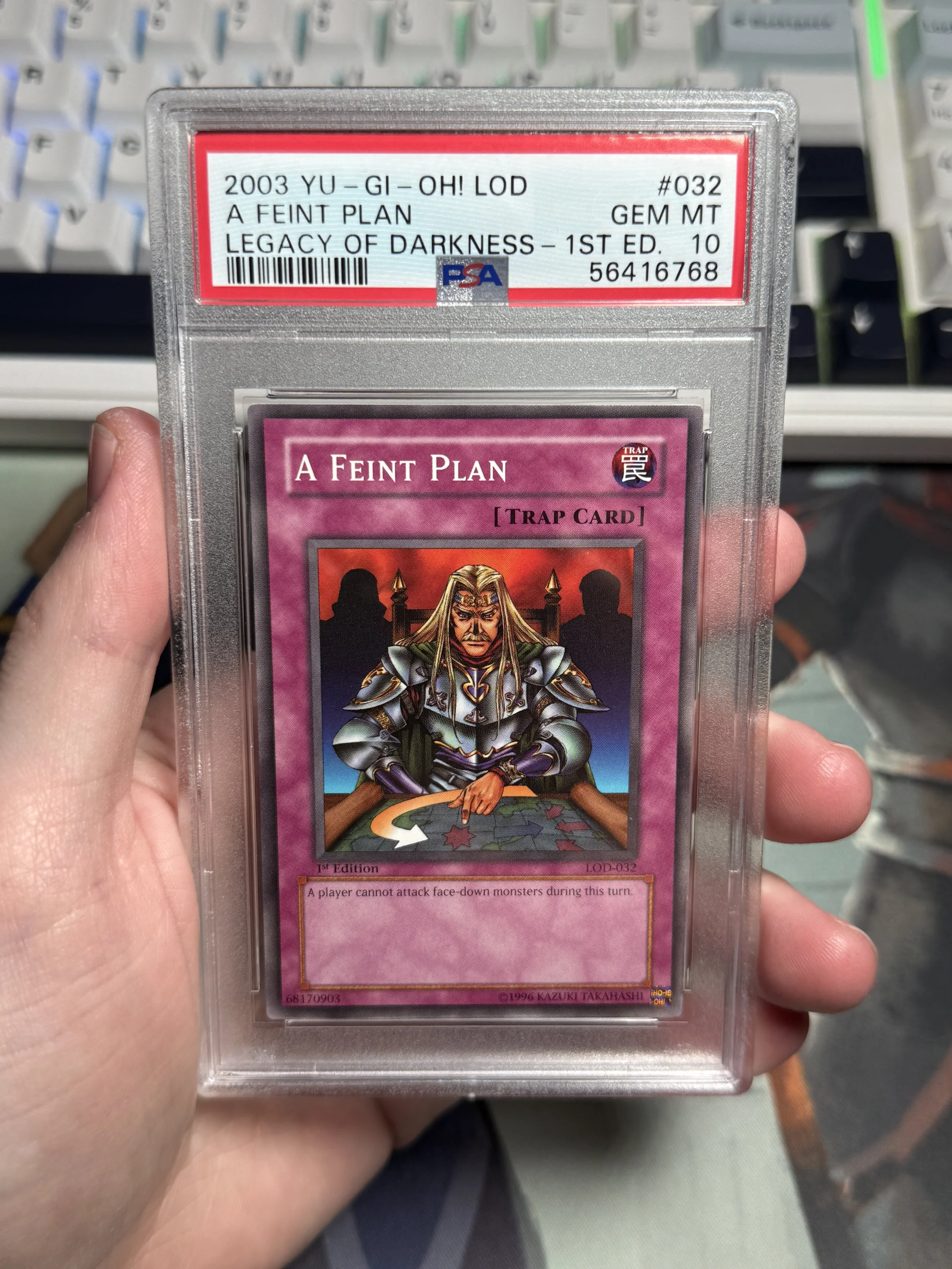 2003 YU-GI-OH! LOD-LEGACY OF DARKNESS 032 A FEINT PLAN 1ST EDITION GEM MINT 10