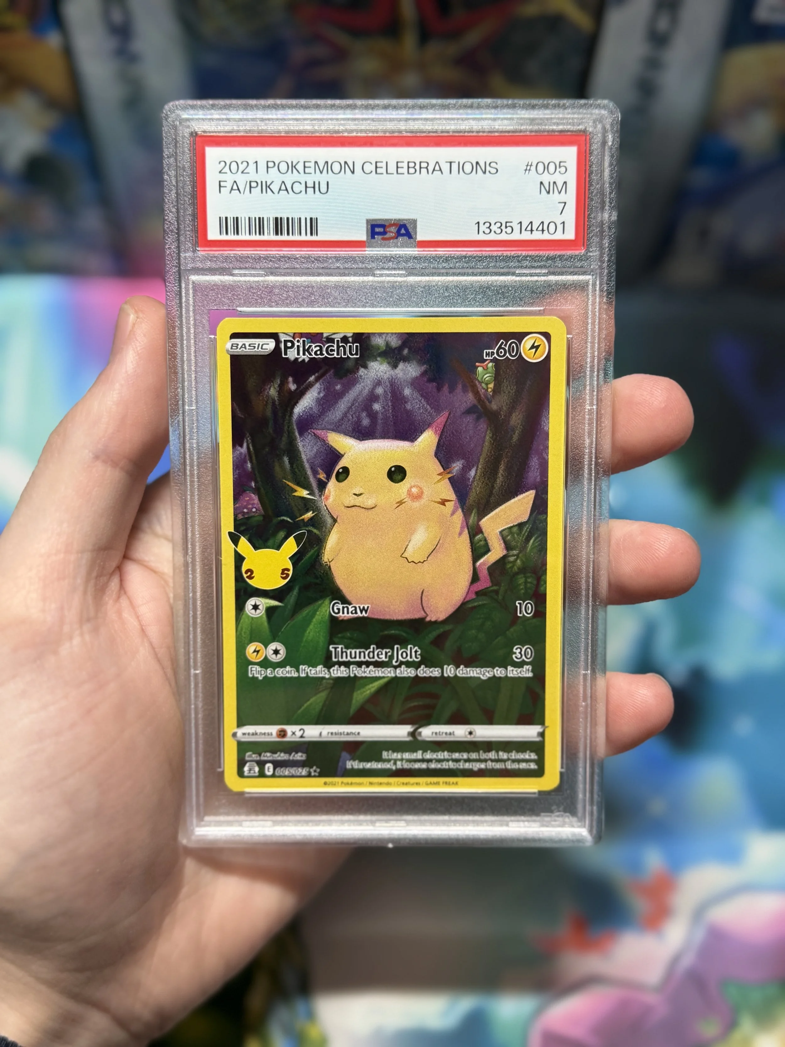 2021 POKEMON CELEBRATIONS 005 FULL ART/PIKACHU NEAR MINT 7