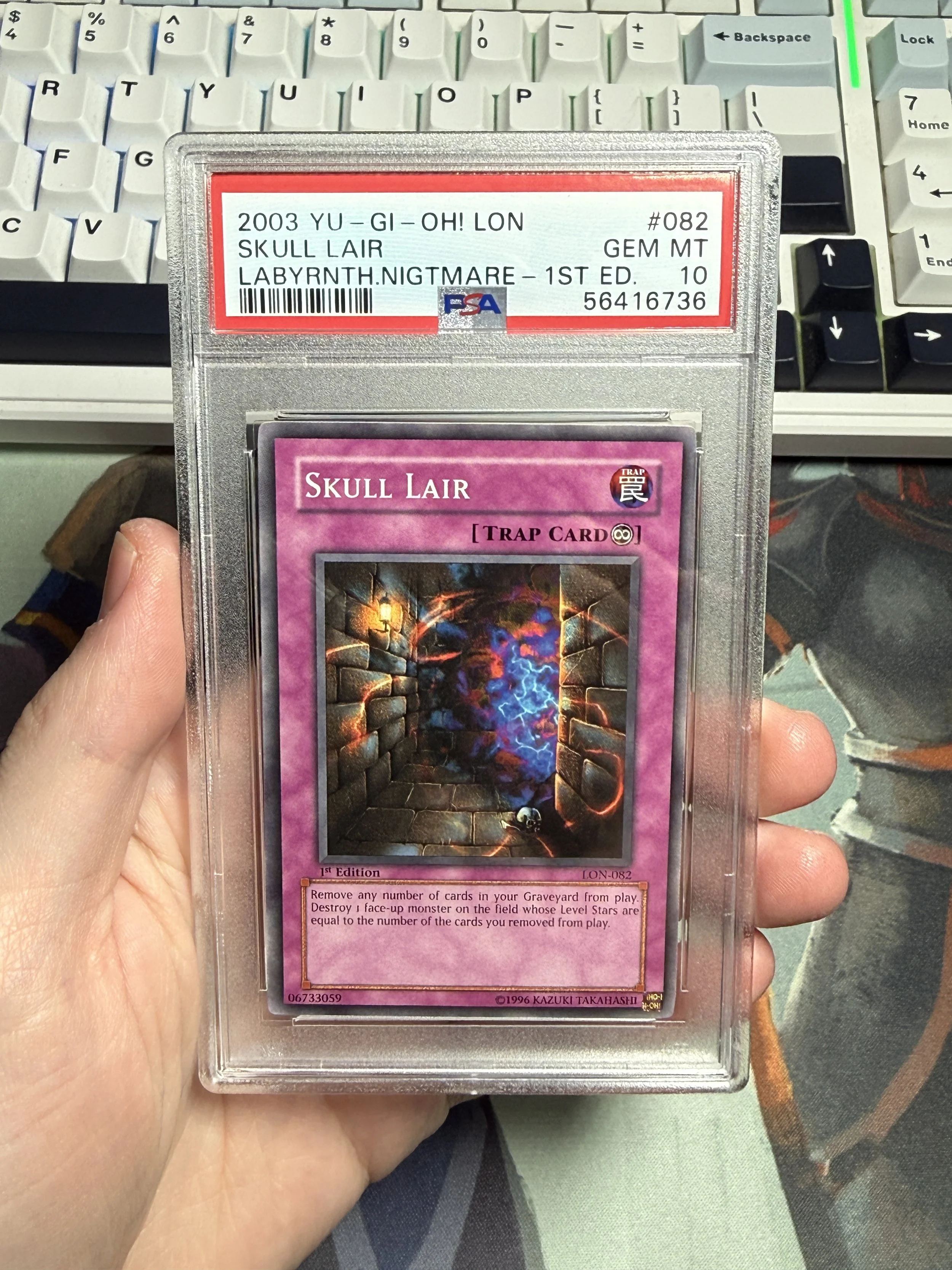 2003 YU-GI-OH! LON-LABYRINTH OF NIGHTMARE 082 SKULL LAIR 1ST EDITION GEM MINT 10