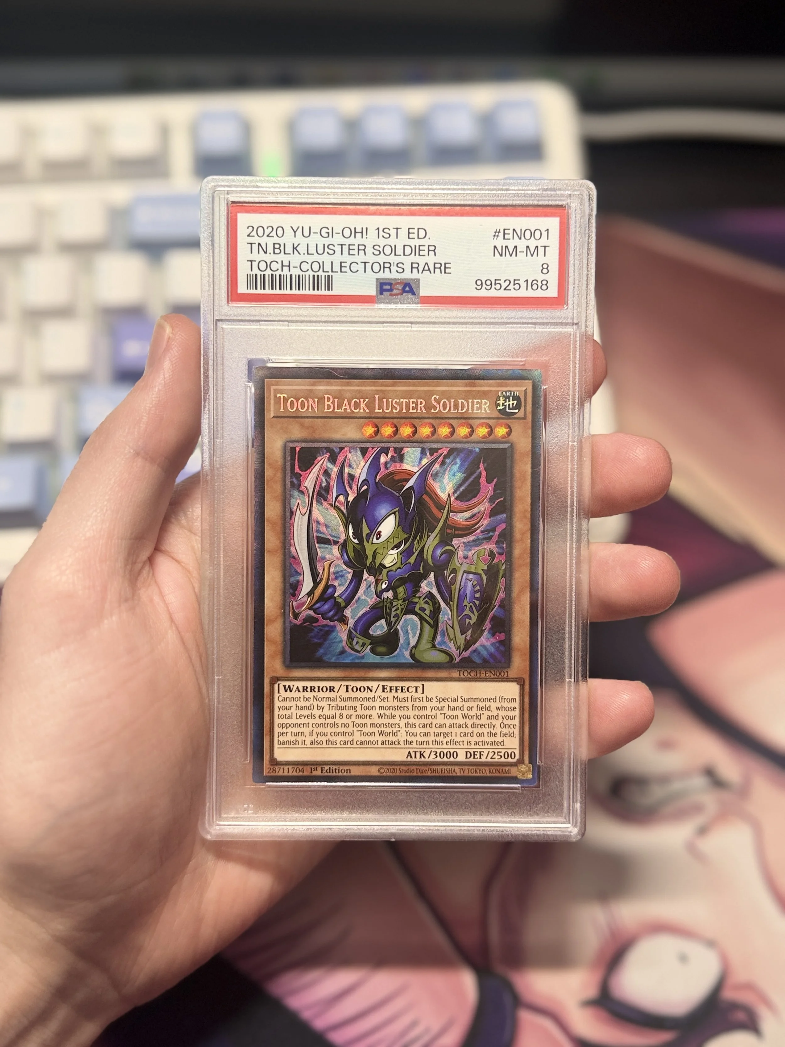 Toon Black Luster Soldier TOCH-EN001 1st Edition PSA 8