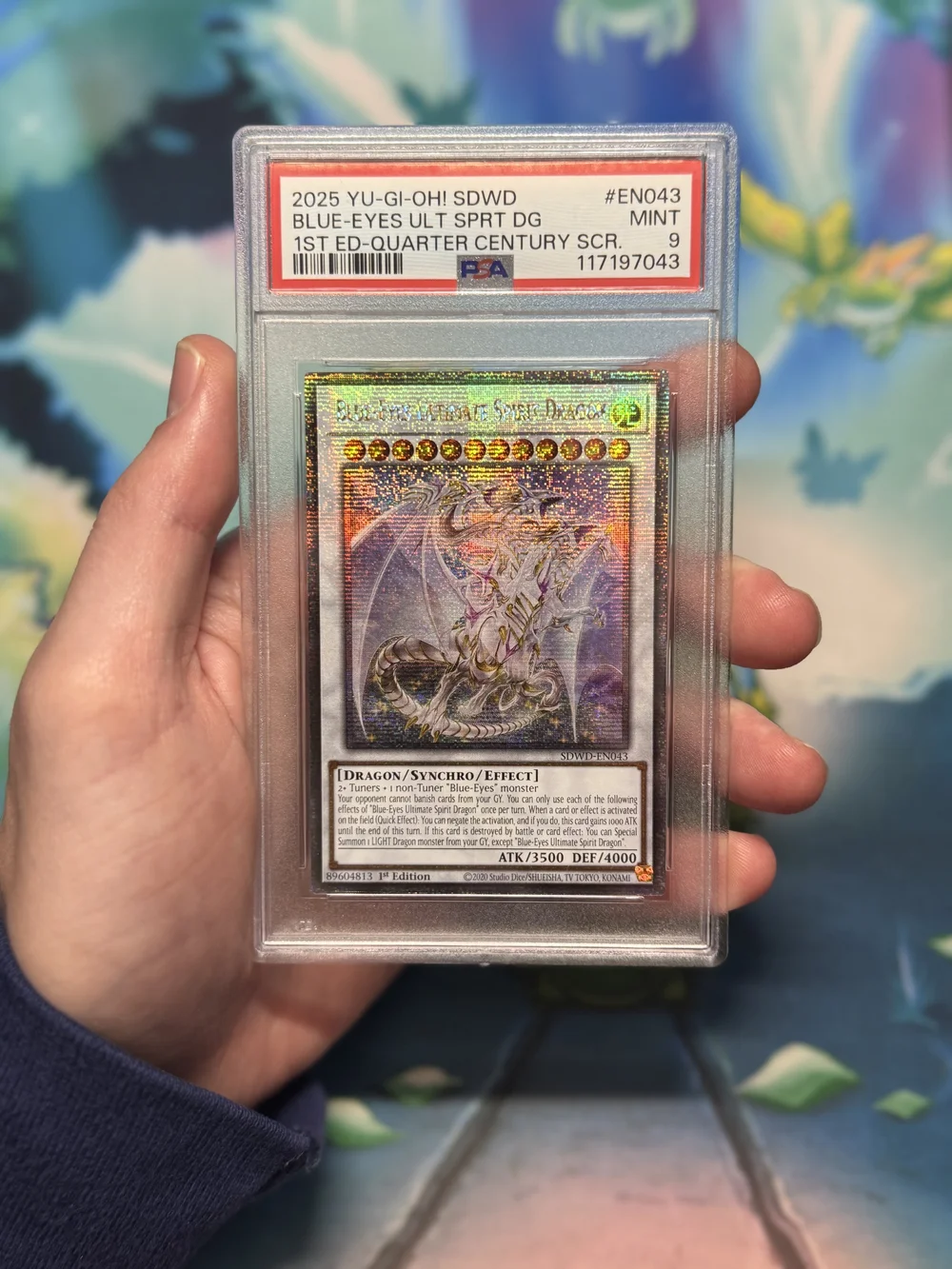 Blue Eyes Ultimate Dragon - Secret Rare - YuGiOh - 1st  Blue-Eyes Ultimate Spirit Dragon Card 1st Edition Mint display picture 1