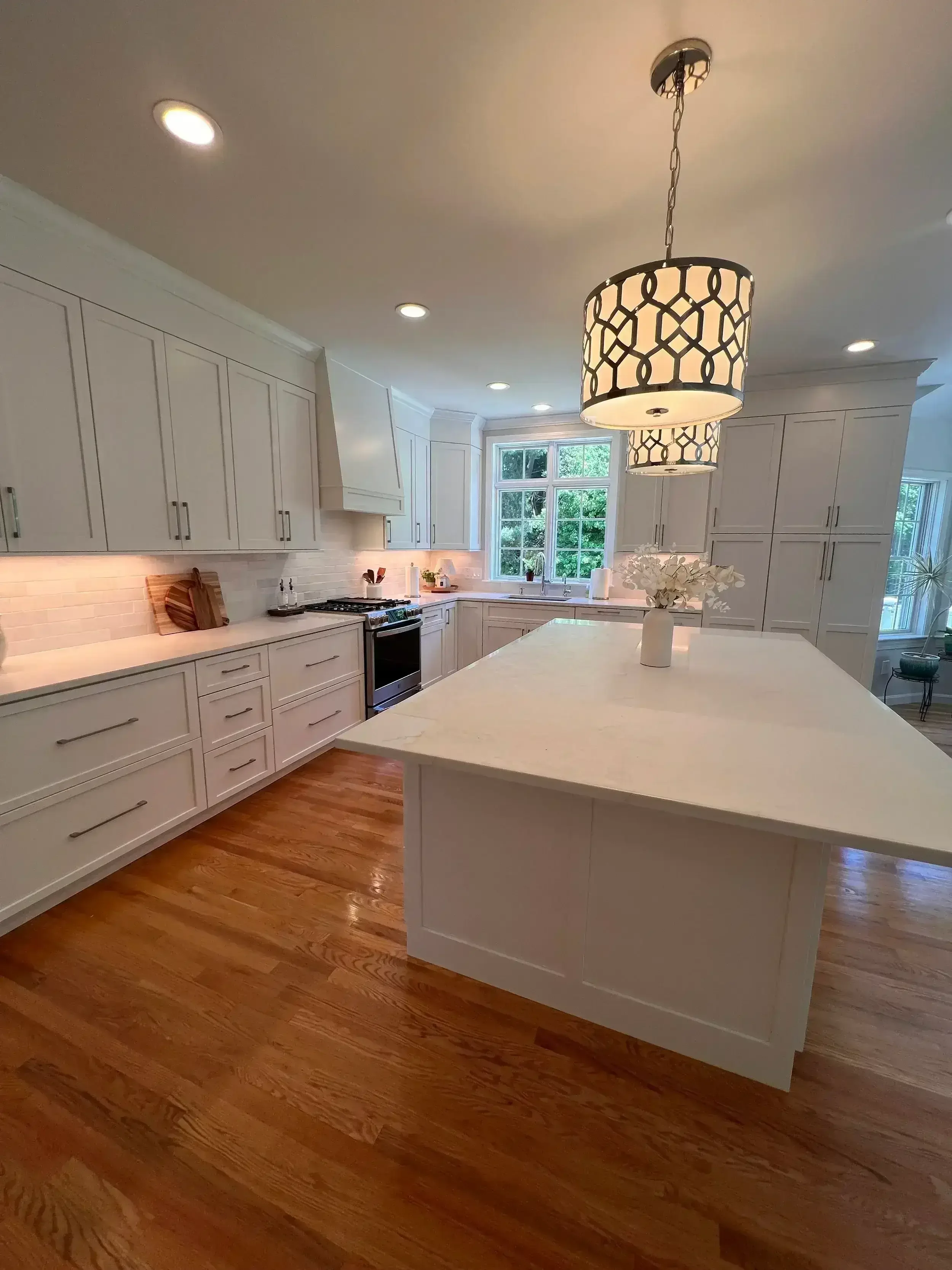 Kitchen remodel in Stoughton, MA with custom center island