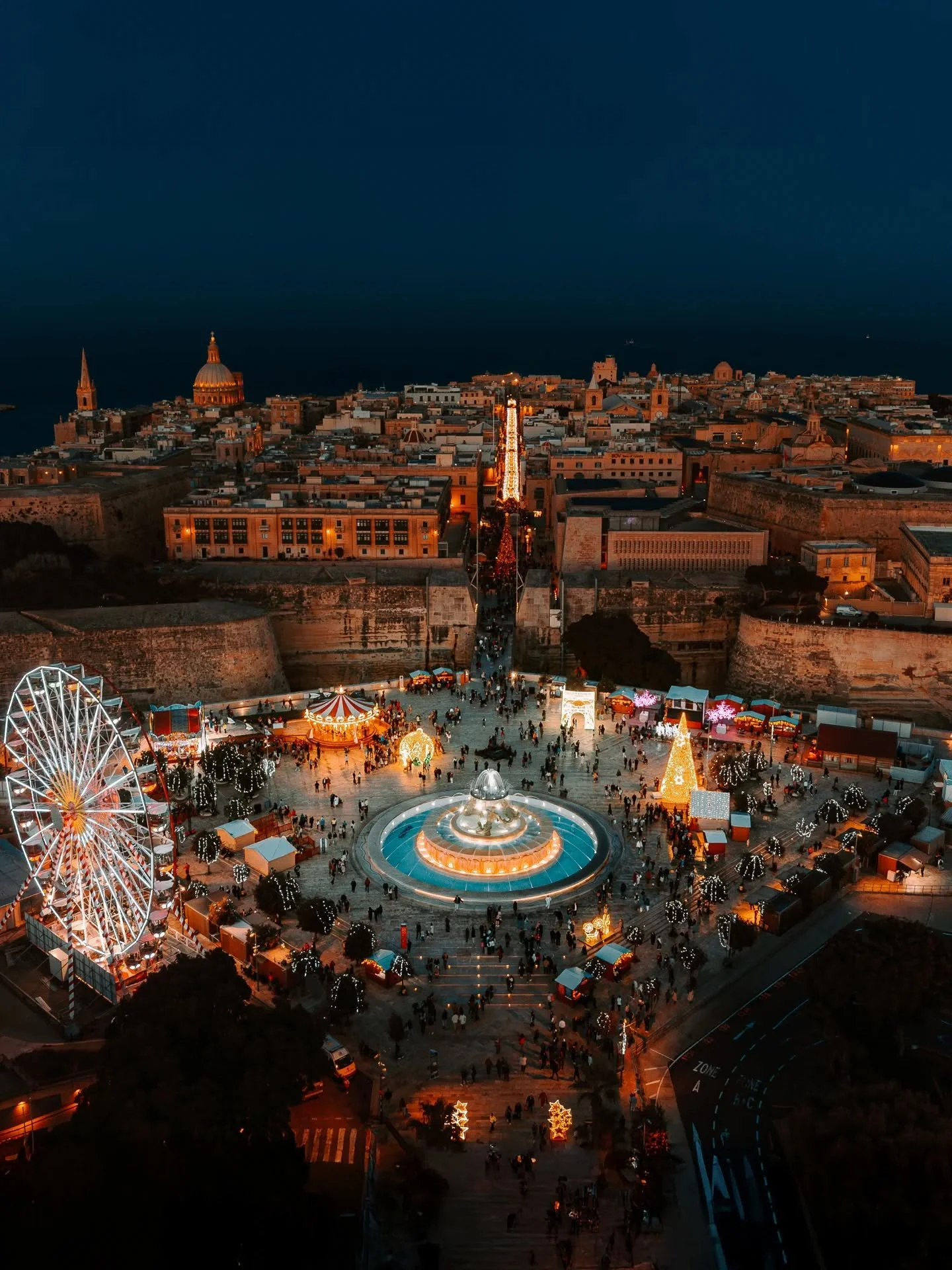 Christmas city #Valletta 🇲🇹 #Malta #drone