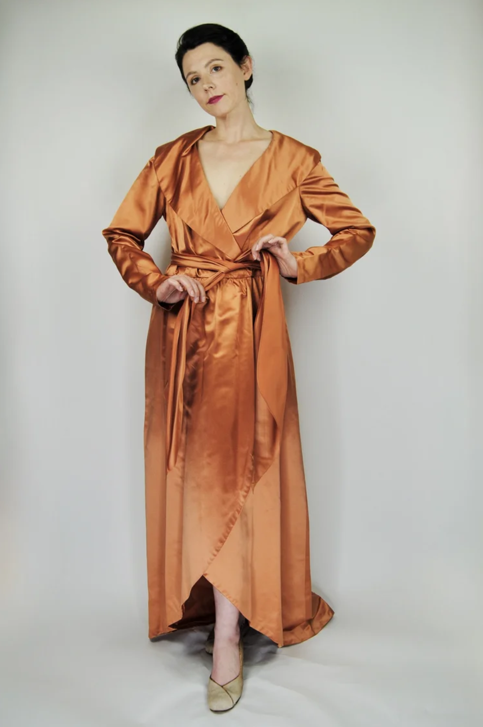No words really - just copper orange, liquid satin, and luxurious... I hope the new owner loved it!! 