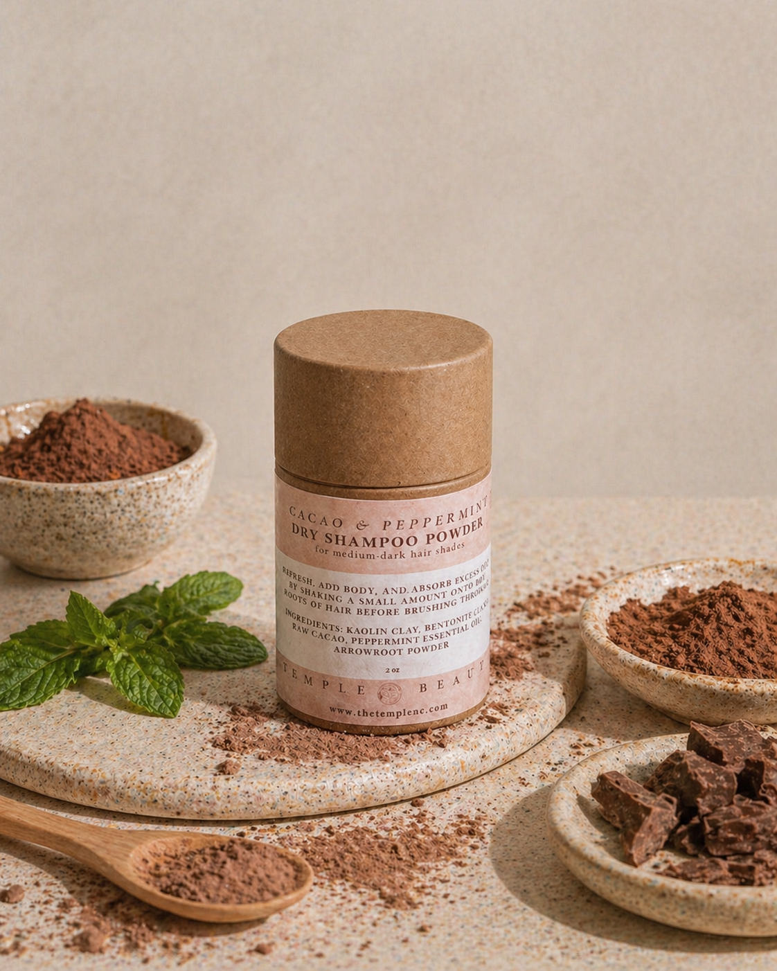Cacao & Peppermint Dry Shampoo Powder