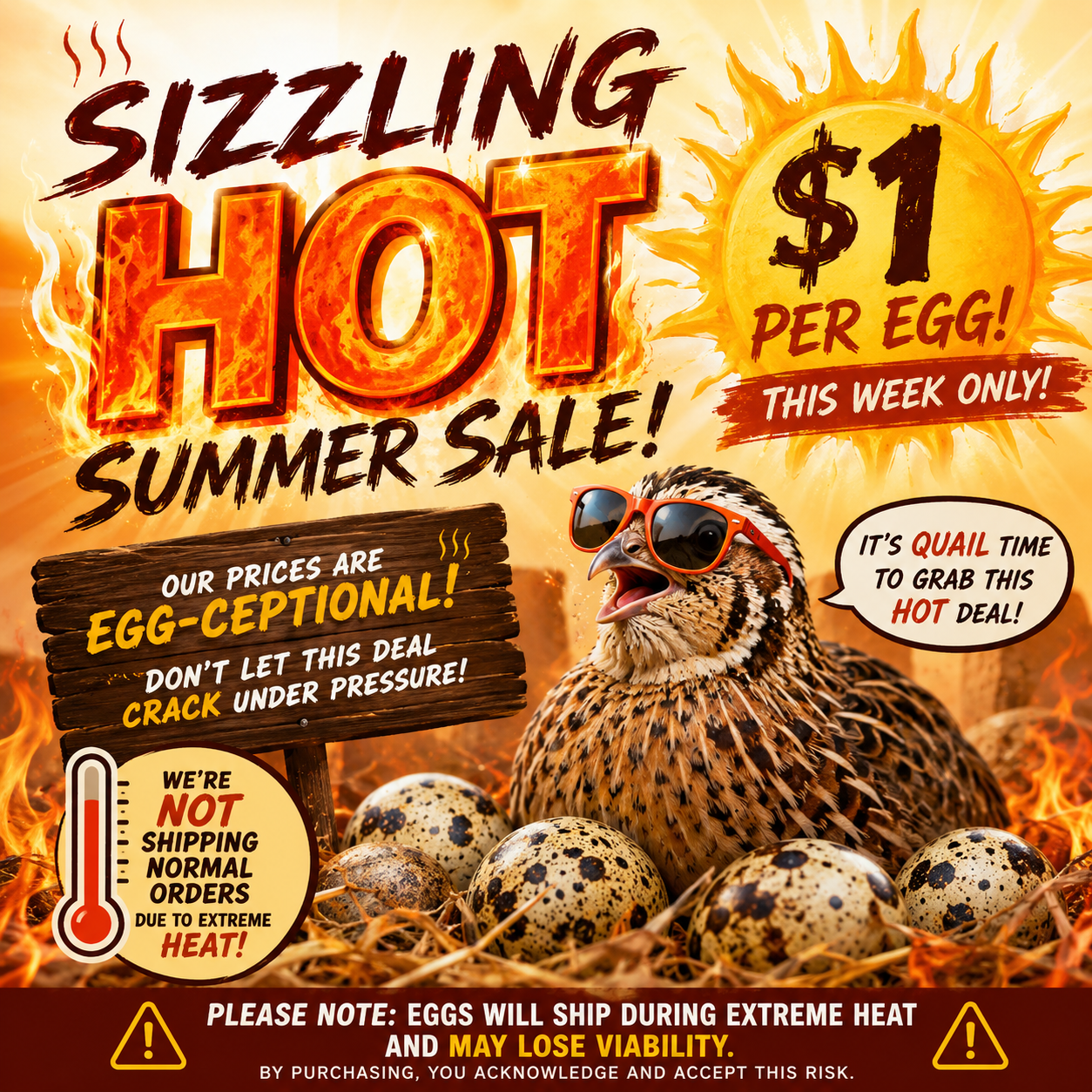 Sizzling Hot Assorted Hatching Eggs