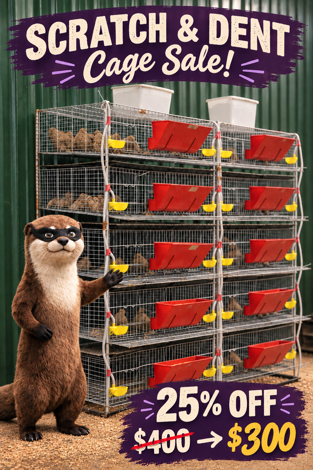 *** Scratch and Dent SALE *** Complete Quail Cage System