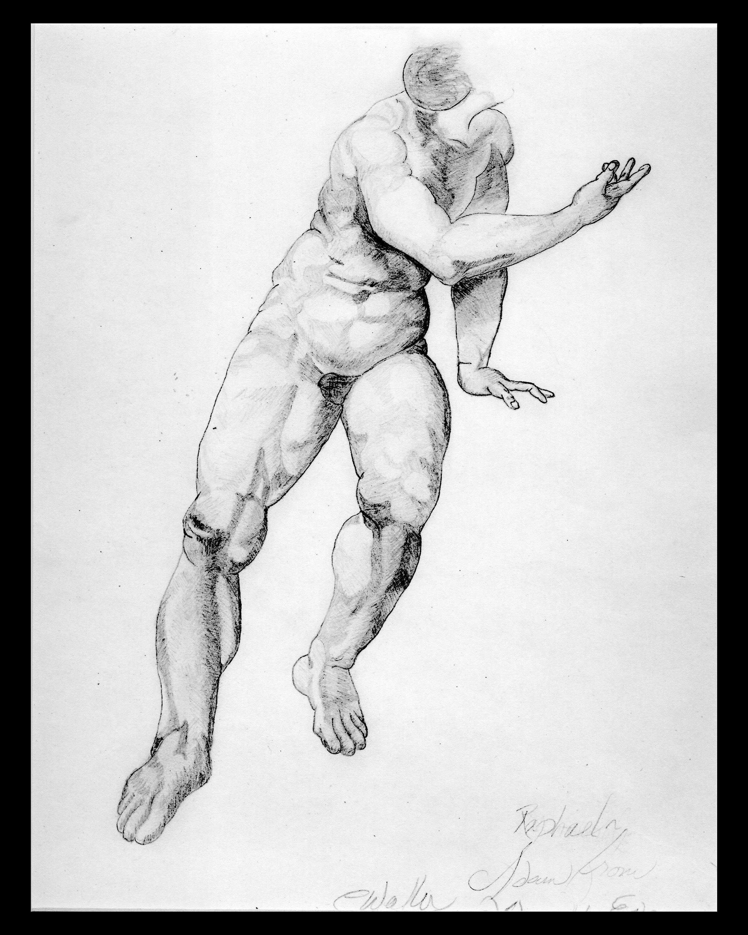 "Drawing After Rafael" - Pencil on Paper, 1995, 11 inches high by 8 inches wide