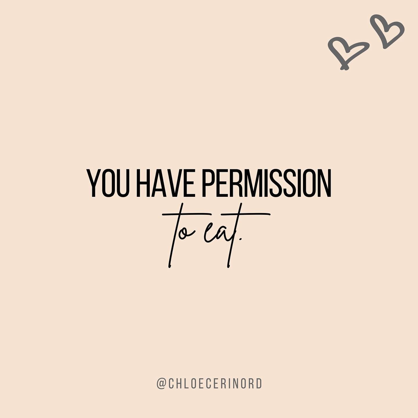 A loving reminder that you never, never, never need to earn permission to feed yourself! 
&bull;&bull;&bull;
#quote #quotation #inspiration #dietculture&nbsp;#intuitiveeating&nbsp;#rd2be #beautystandards&nbsp;#allbodiesaregoodbodies&nbsp;#mindfuleati