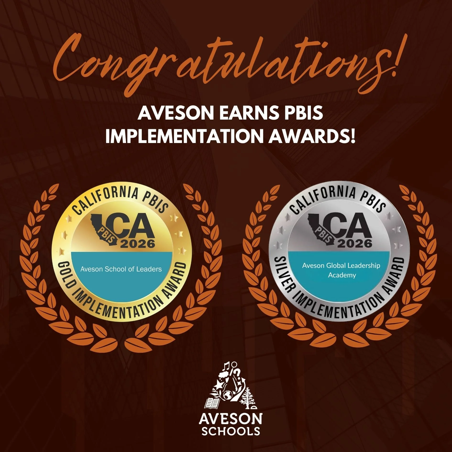 Aveson Schools Earn Gold and Silver Recognition for Positive School Culture