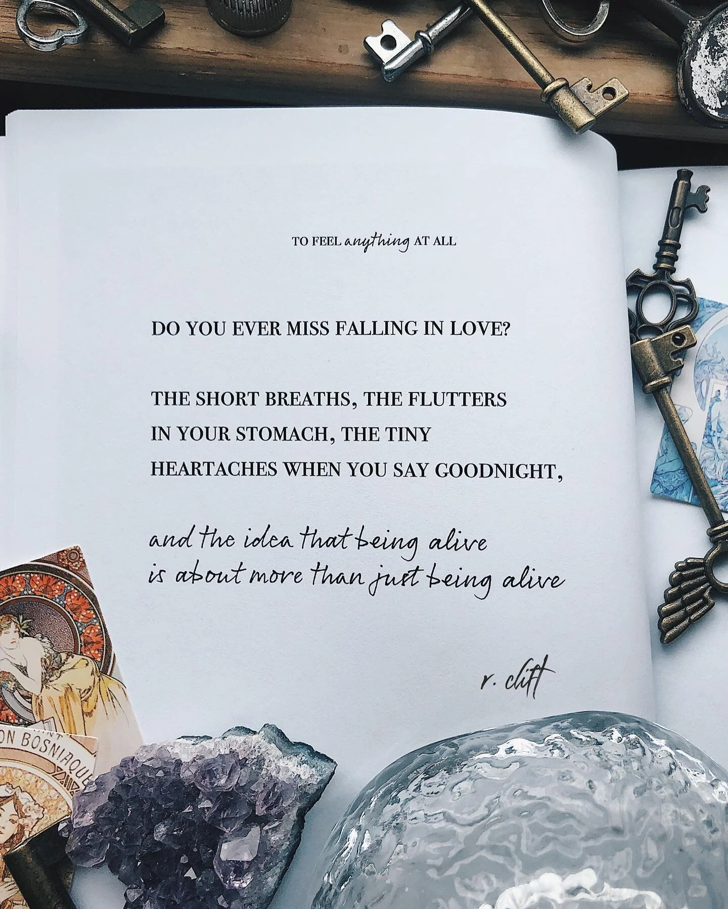 from my first poetry collection ‘to feel anything at all’ ✨
...................................................................................
☾ my poetry collections ‘to feel anything at all’
& ‘until we meet agai