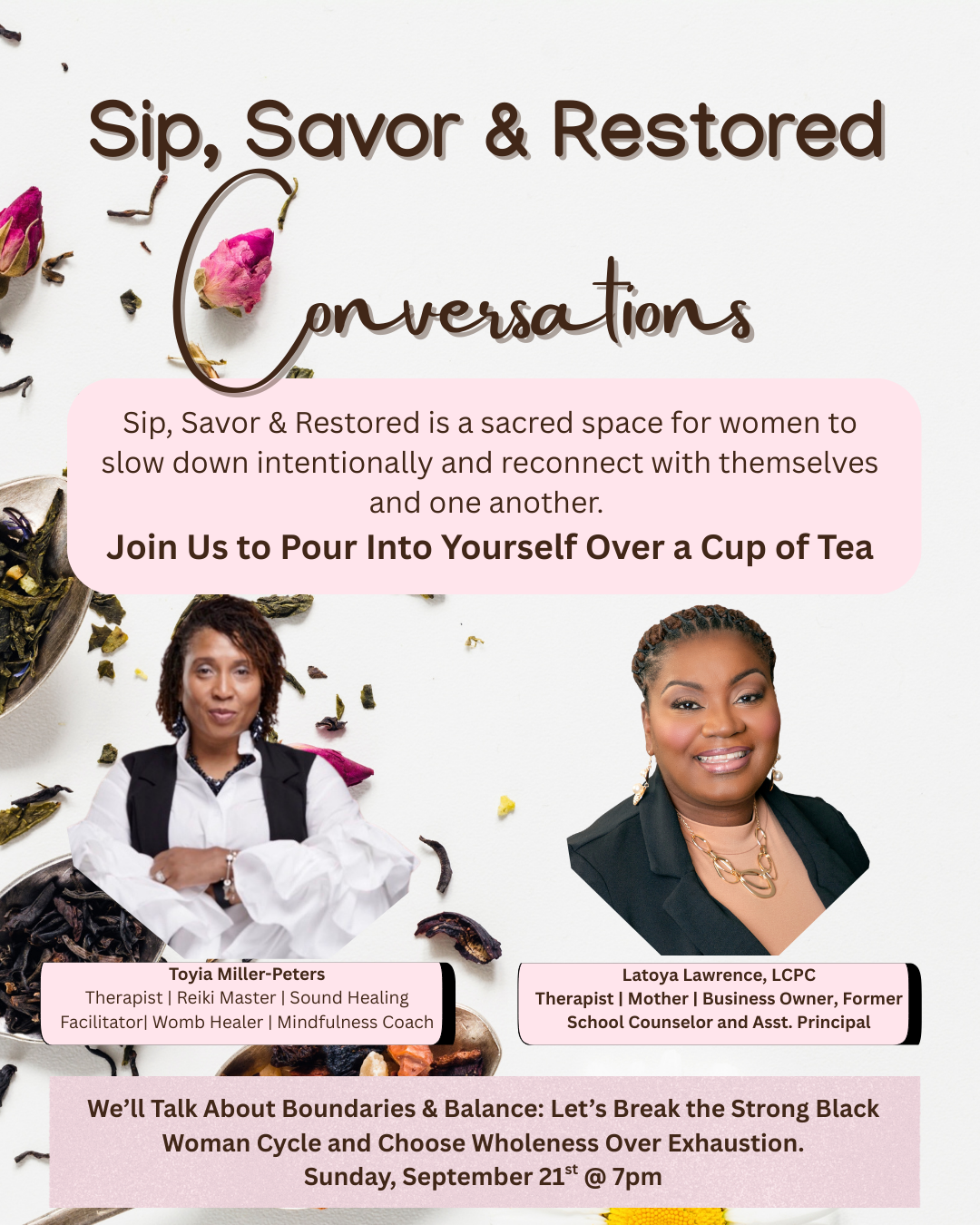 Sip, Savor & Restored Conversation