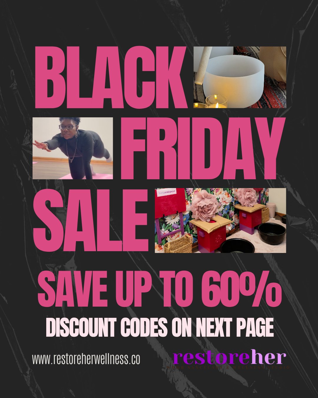 Black Friday Deals are officially LIVE at Restore Her Wellness!⁠
⁠
We&rsquo;ve dropped the prices so you can reset your nervous system, care for your body, and gift yourself a little peace before the year ends. ⁠
⁠
💫 Here&rsquo;s what&rsquo;s waitin