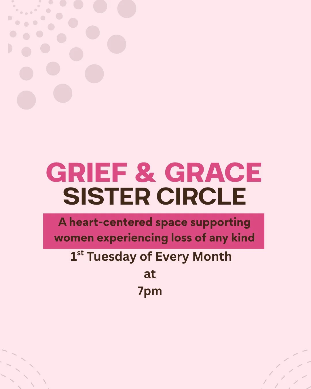 Today, our December rounds of Sister Circles begin, and we&rsquo;re starting with Grief &amp; Grace. ⁠
⁠
&ldquo;Grief is not a sign of weakness, nor is it a disorder.⁠
It is a sign of having loved and lost.&rdquo;⁠
⁠
In tonight&rsquo;s circle, we hol