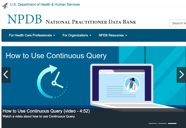 HRSA NPDB Query Requirements for Health Centers
