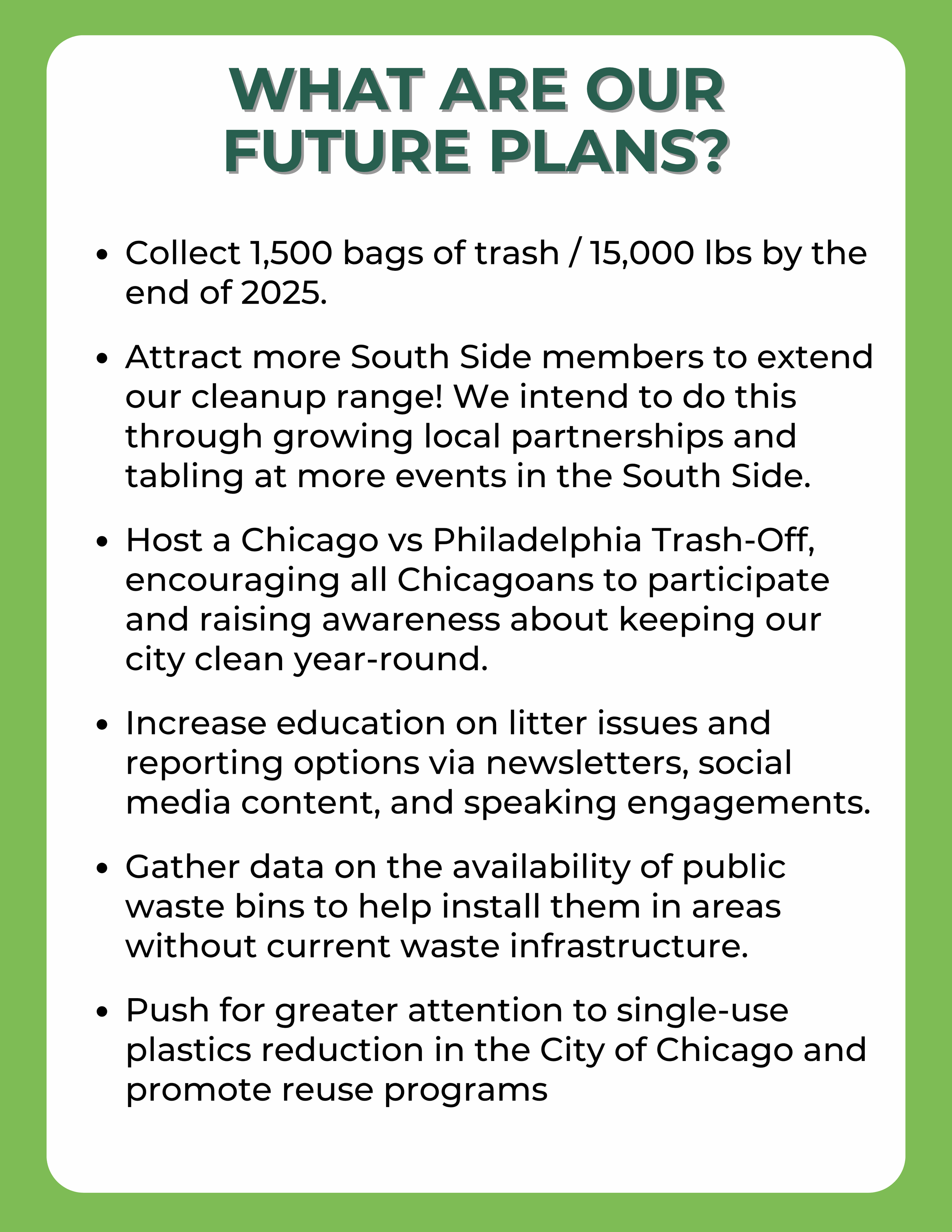 Cleanup Club Future Plans