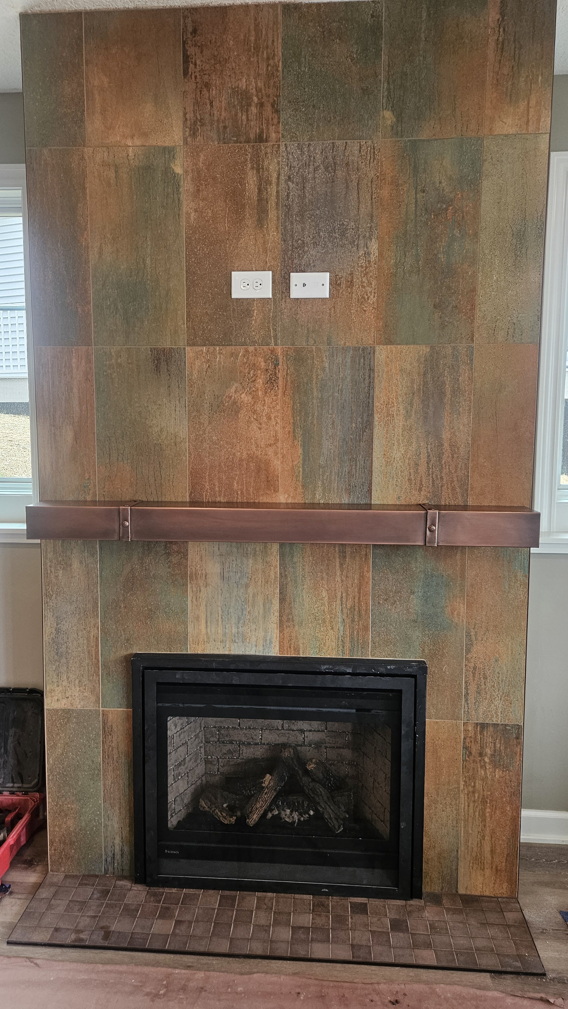 Copper mantel