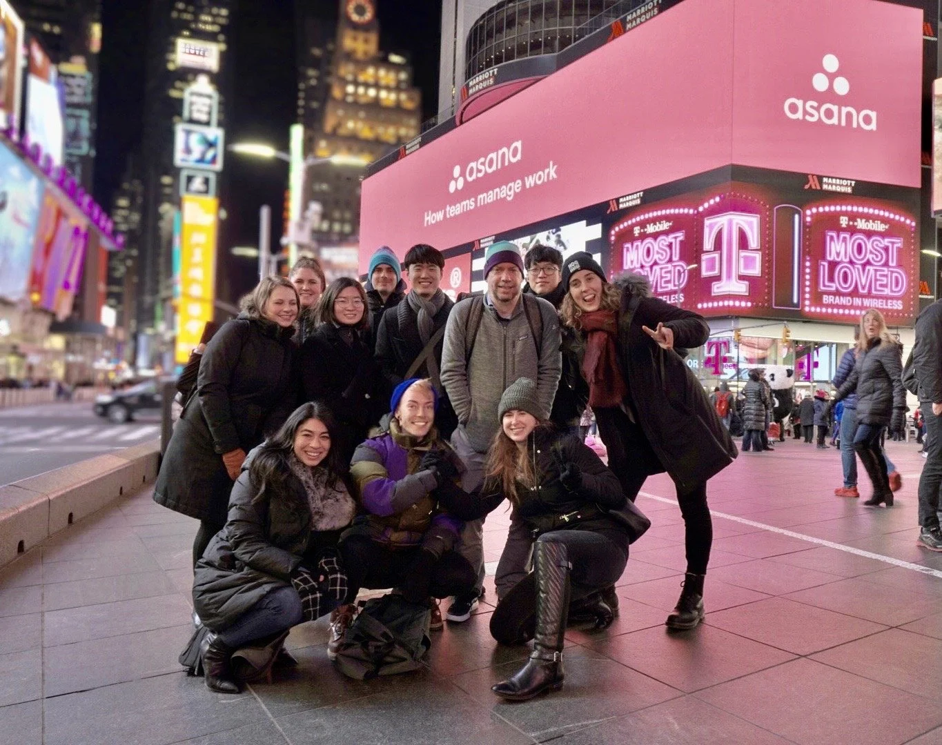 Creative team with our times square Godzilla billboard