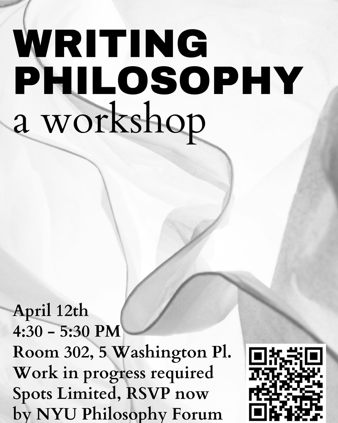 Hi all! We&rsquo;re excited to announce our upcoming event next Friday, April 12: Writing Philosophy is a workshop open to undergraduate students completing term papers/writing assignments in philosophy. Topics include prompt analysis, paper structur