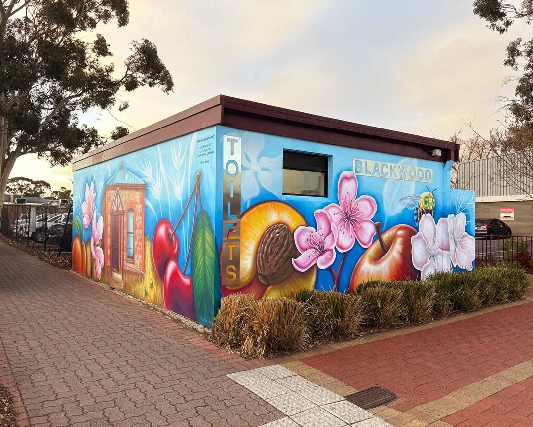 Completed in June 2025 with support from the @cityofmitcham Public Art Grant, &lsquo;A Fruitful Experiment&rsquo; celebrates the history of the Blackwood Experimental Orchard and its role in shaping horticulture in South Australia, alongside the ongo