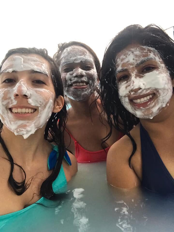 face masks in blue lagoon iceland