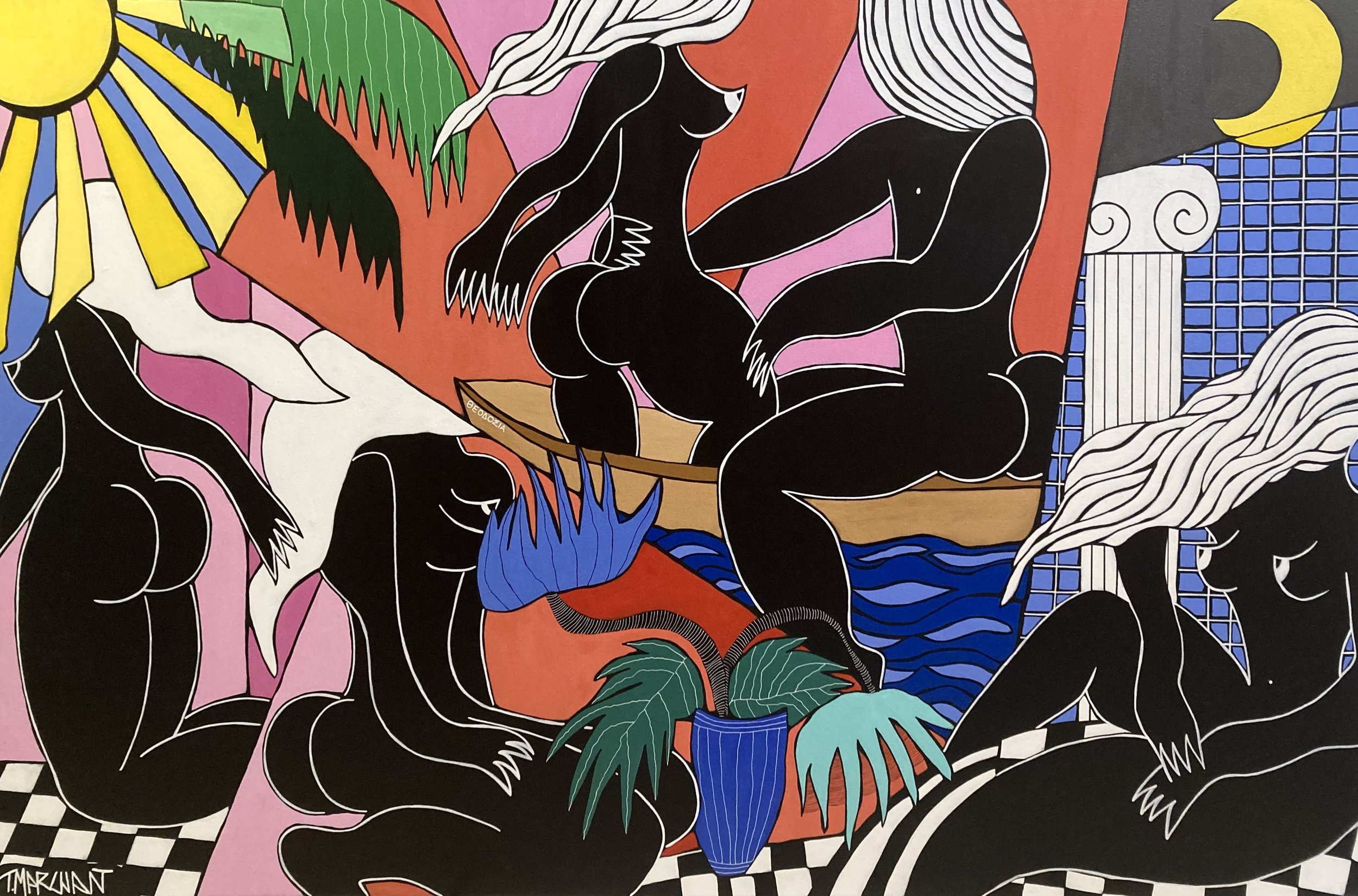 To The Promised Land - 48" x 72", acrylic, 2023