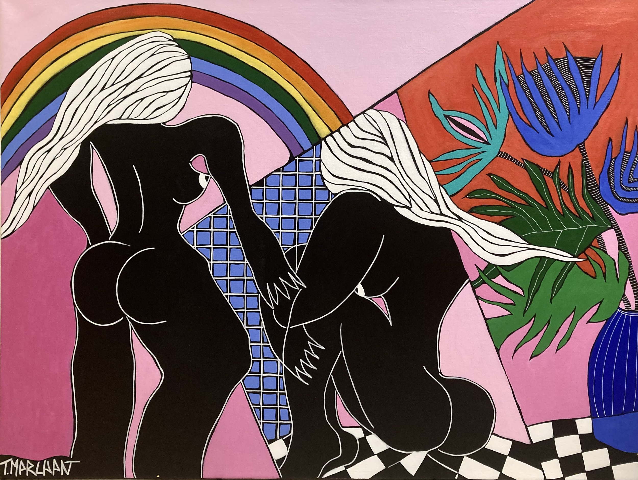 Thinking Of Us - 36" x 48", acrylic, 2023